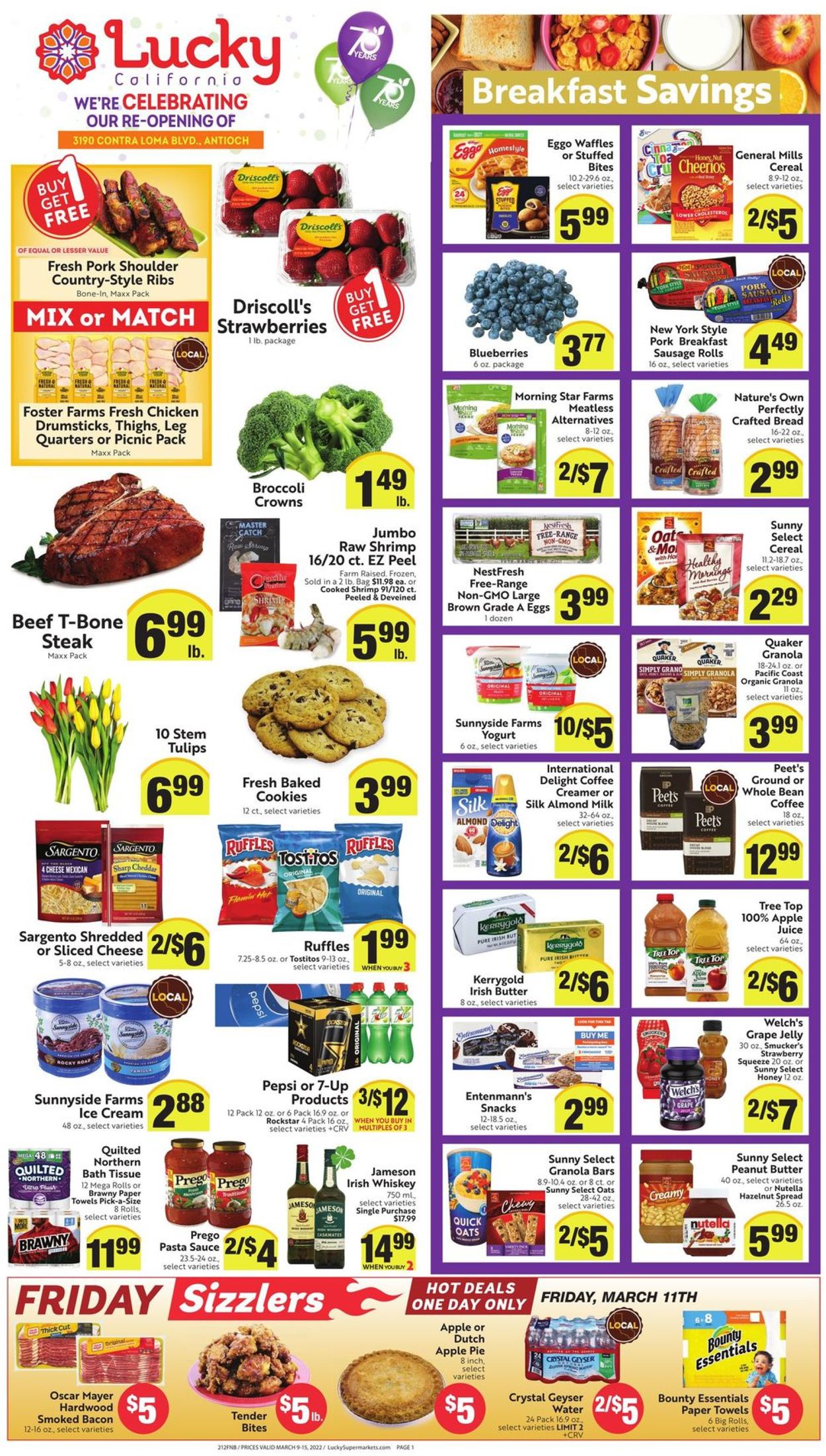 Lucky Supermarkets Weekly Ad Circular - valid 03/09-03/15/2022