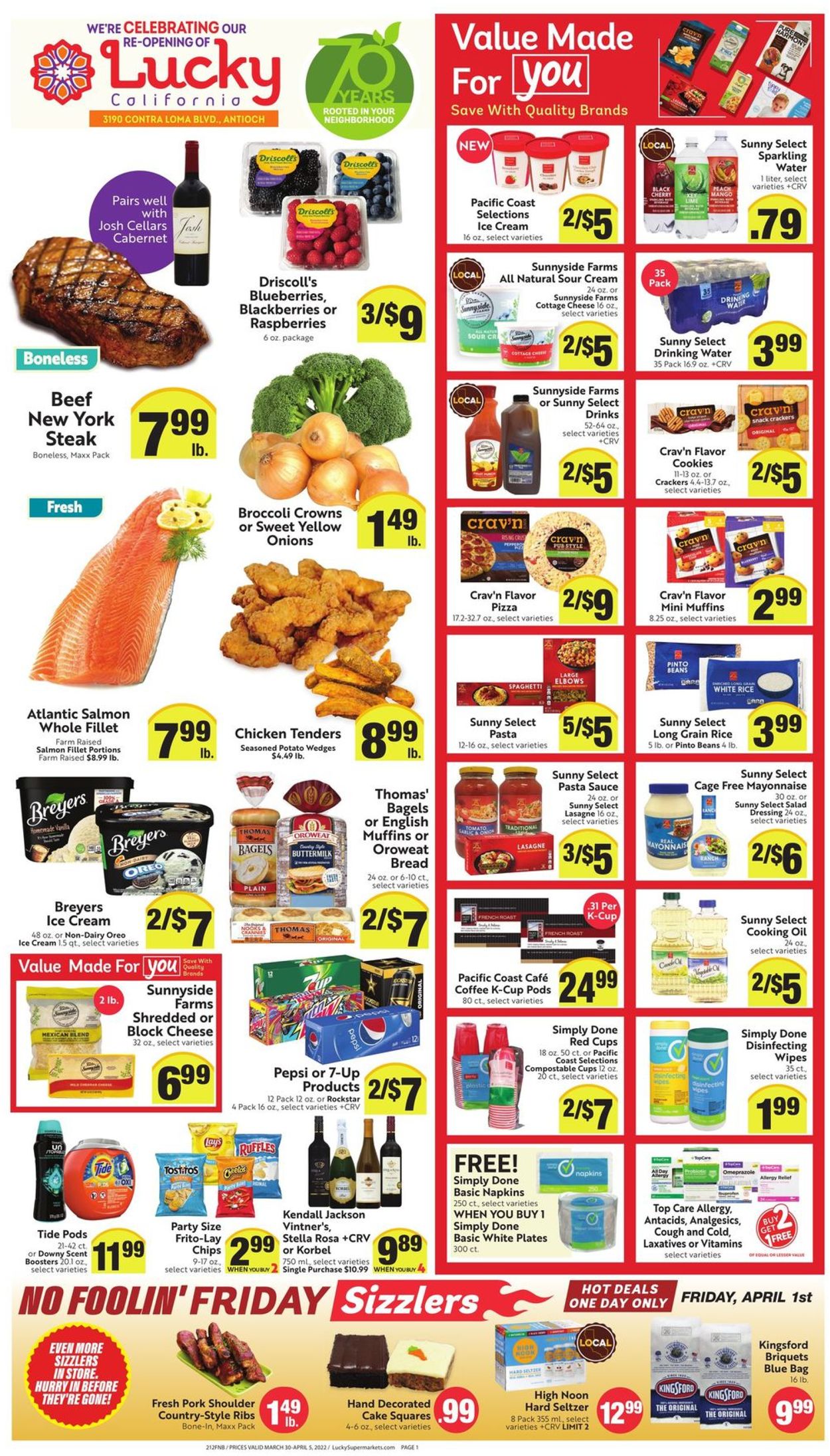 Lucky Supermarkets Weekly Ad Circular - valid 03/30-04/05/2022