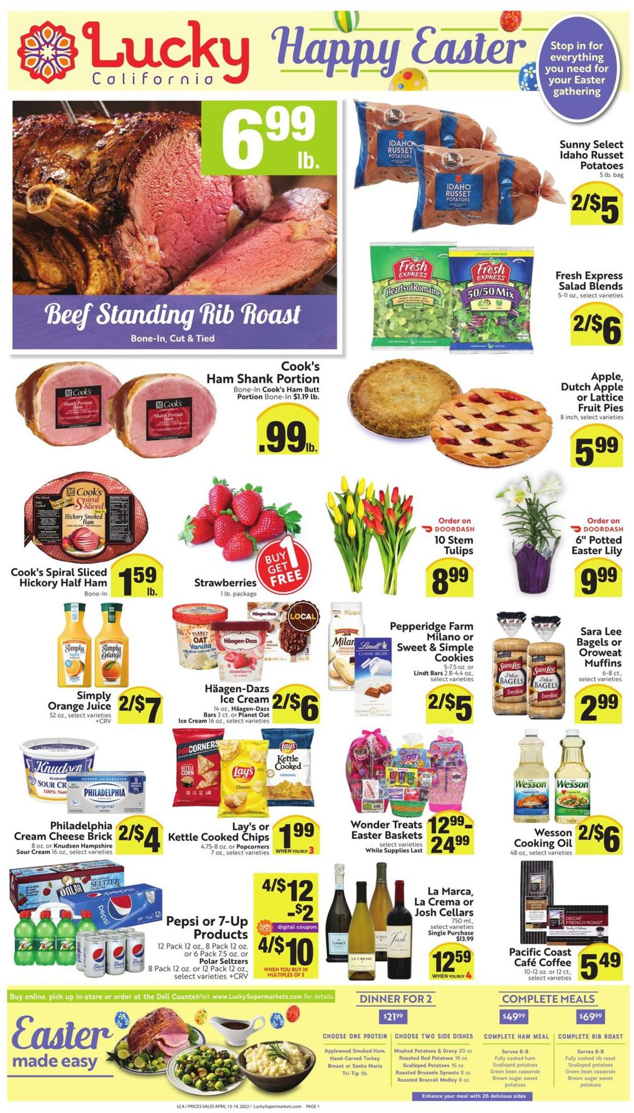 Lucky Supermarkets EASTER 2022 Weekly Ad Circular - valid 04/13-04/19/2022