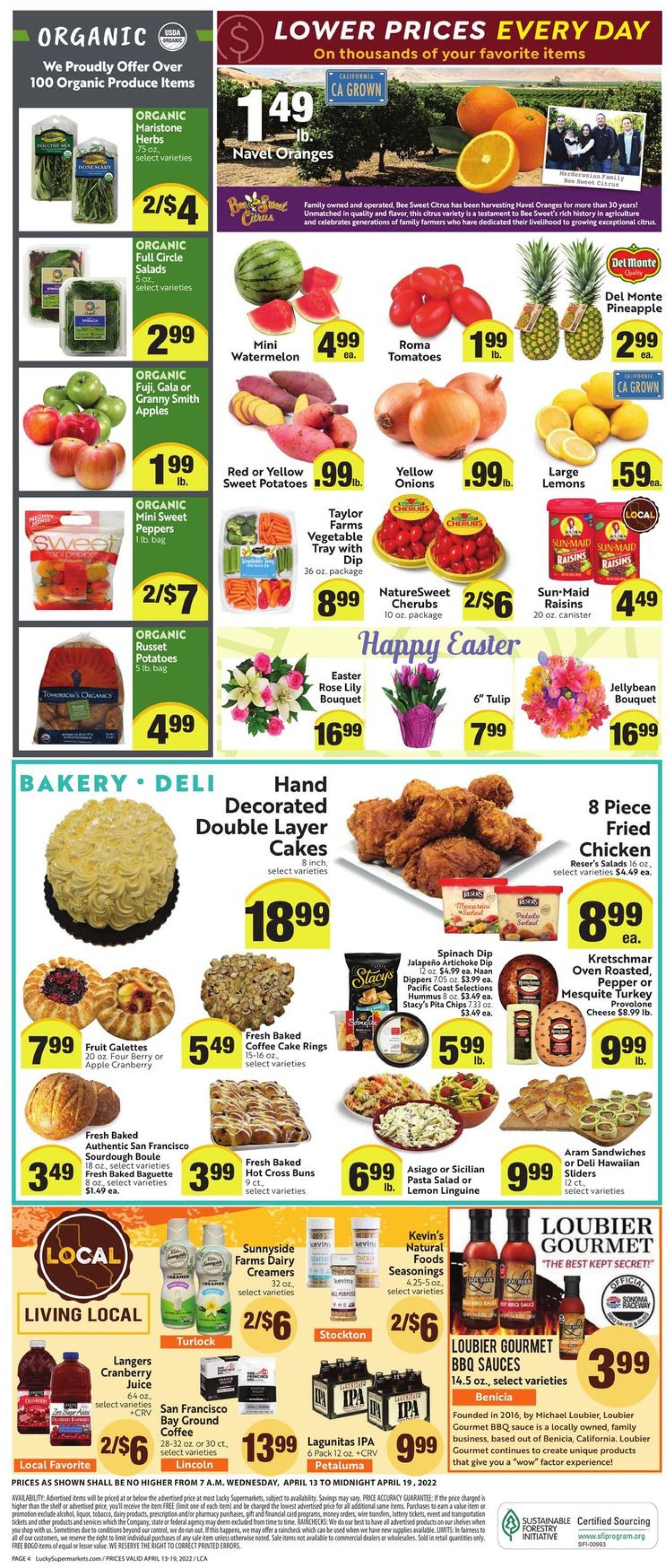 Lucky Supermarkets EASTER 2022 Weekly Ad Circular - valid 04/13-04/19/2022 (Page 4)
