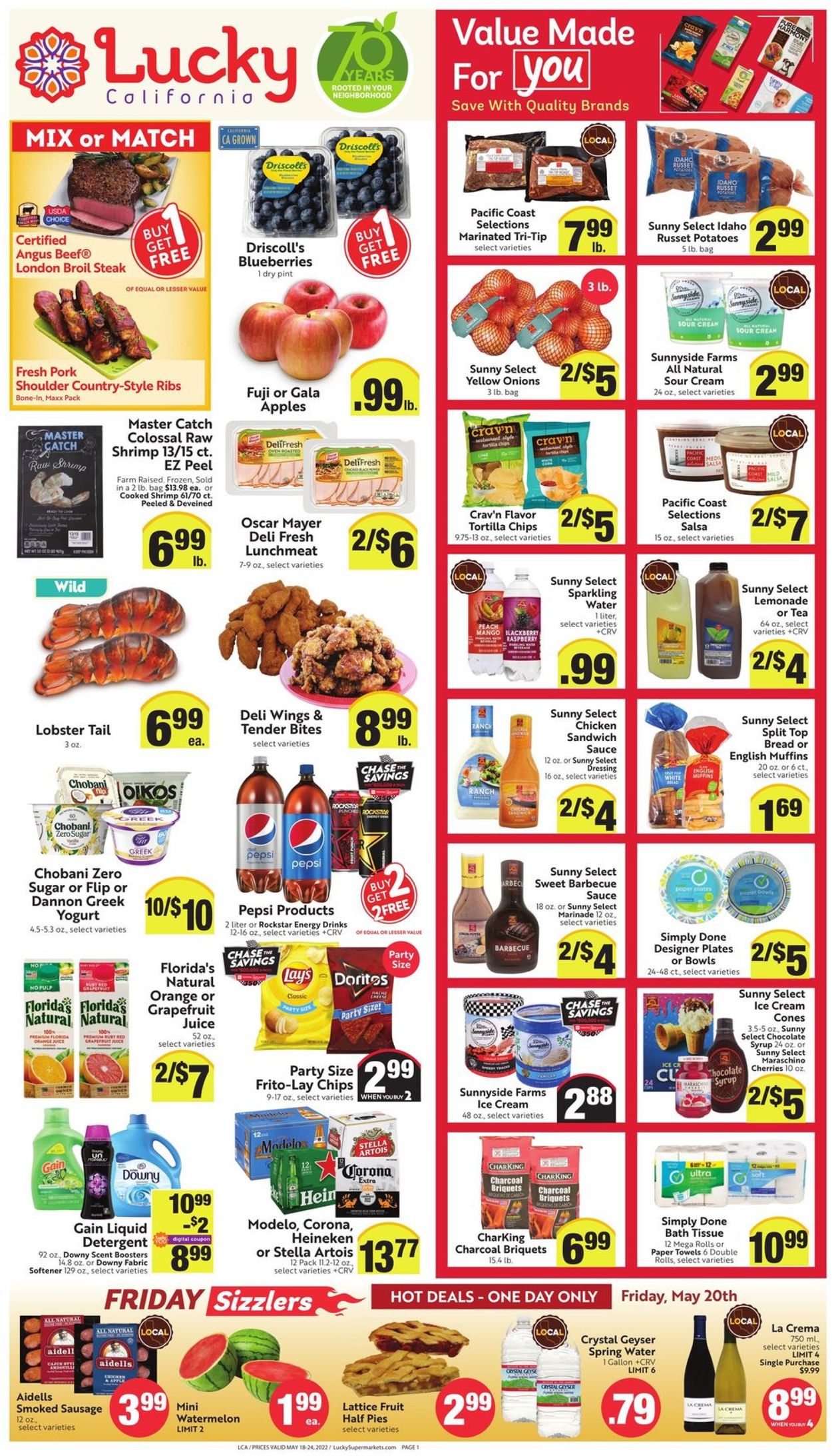 Lucky Supermarkets Weekly Ad Circular - valid 05/18-05/24/2022