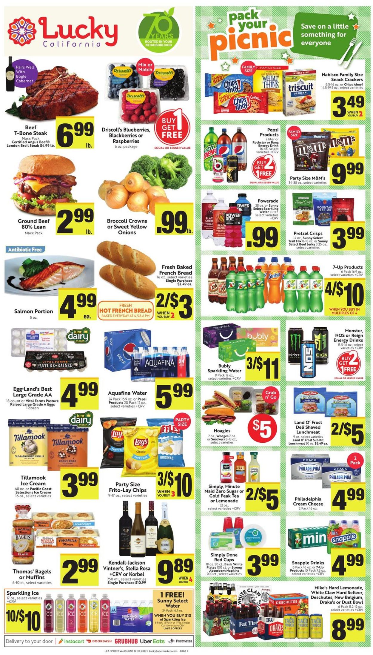 Lucky Supermarkets Weekly Ad Circular - valid 06/22-06/28/2022