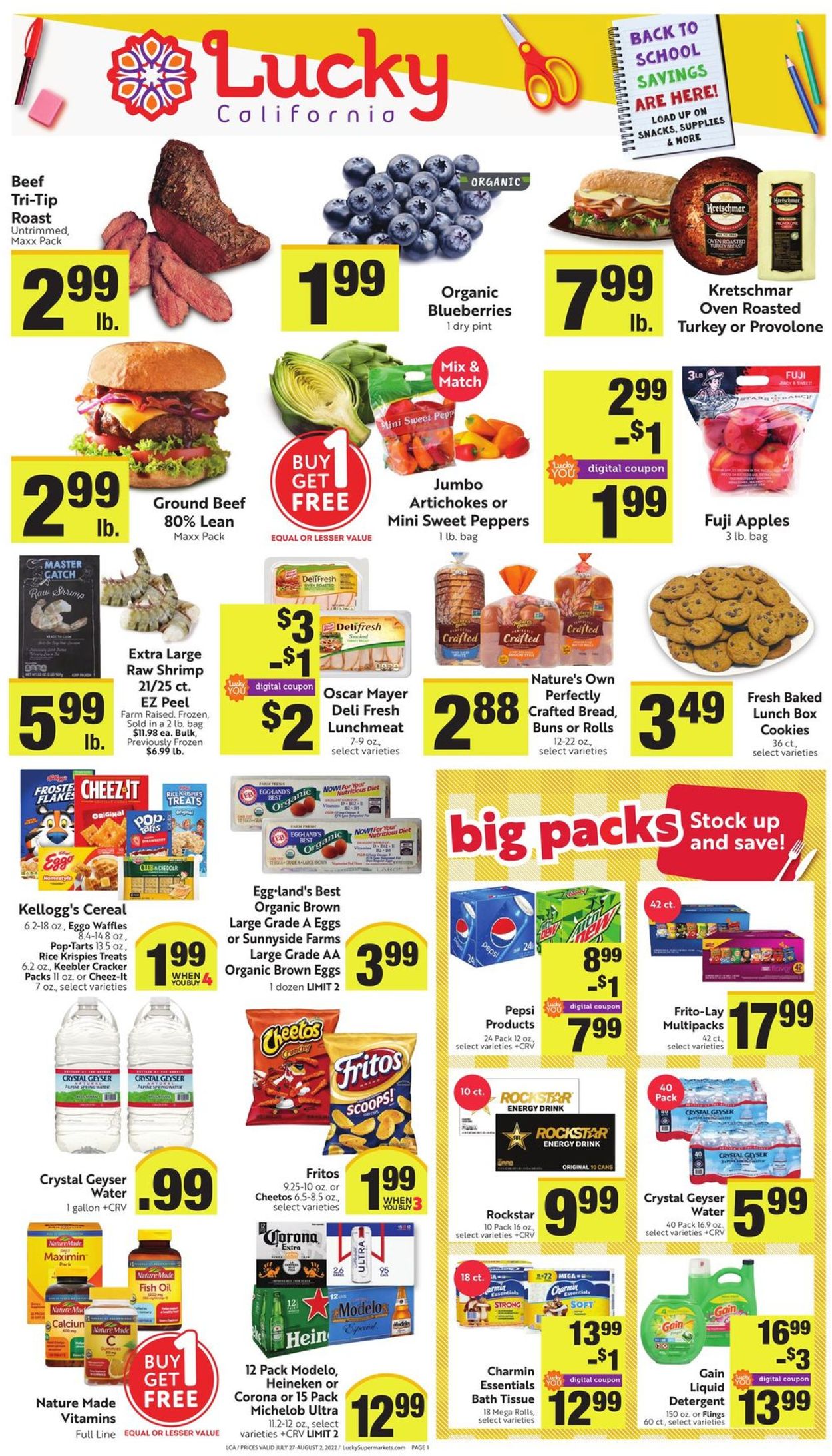 Lucky Supermarkets Weekly Ad Circular - valid 07/27-08/02/2022
