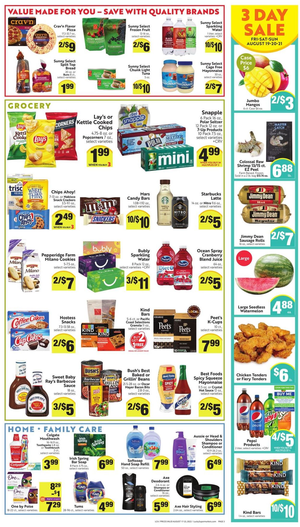 Lucky Supermarkets Weekly Ad Circular - valid 08/17-08/23/2022 (Page 3)