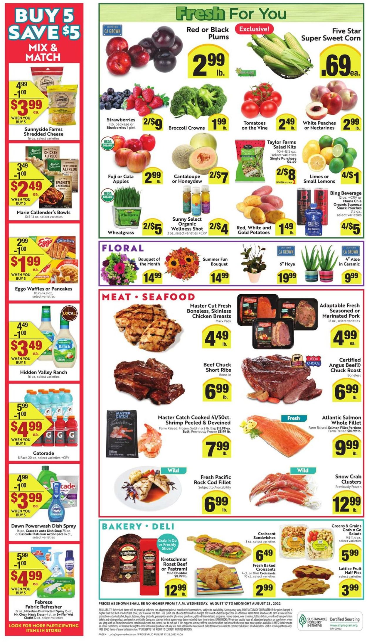Lucky Supermarkets Weekly Ad Circular - valid 08/17-08/23/2022 (Page 4)
