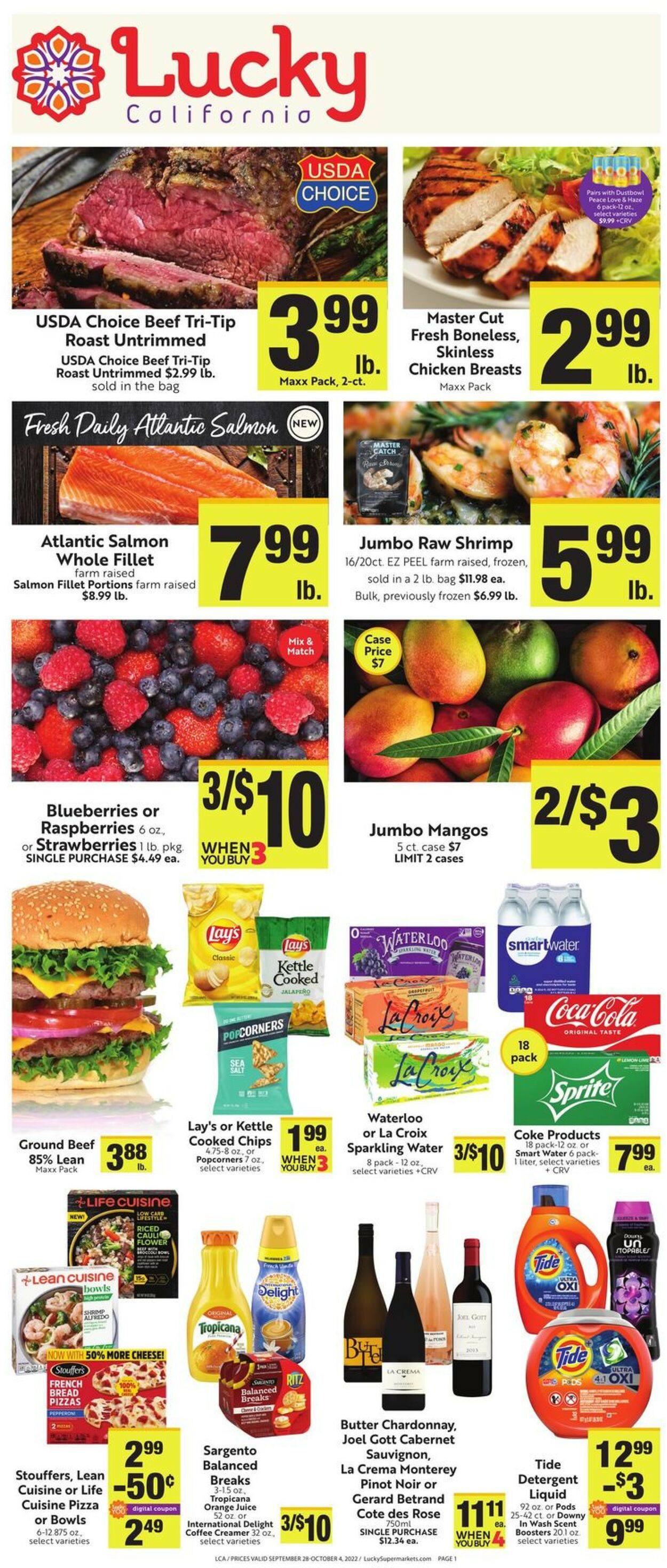 Lucky Supermarkets Weekly Ad Circular - valid 09/28-10/04/2022