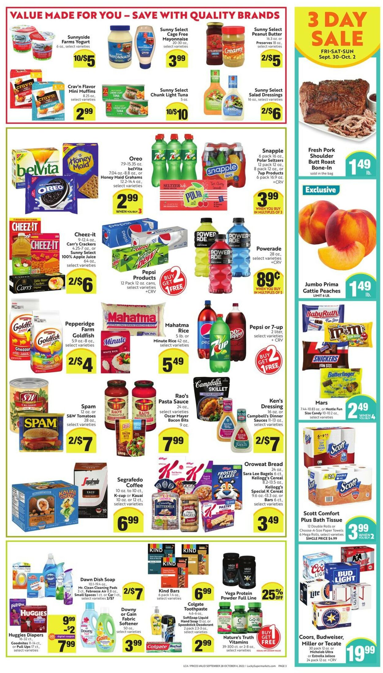 Lucky Supermarkets Weekly Ad Circular - valid 09/28-10/04/2022 (Page 3)