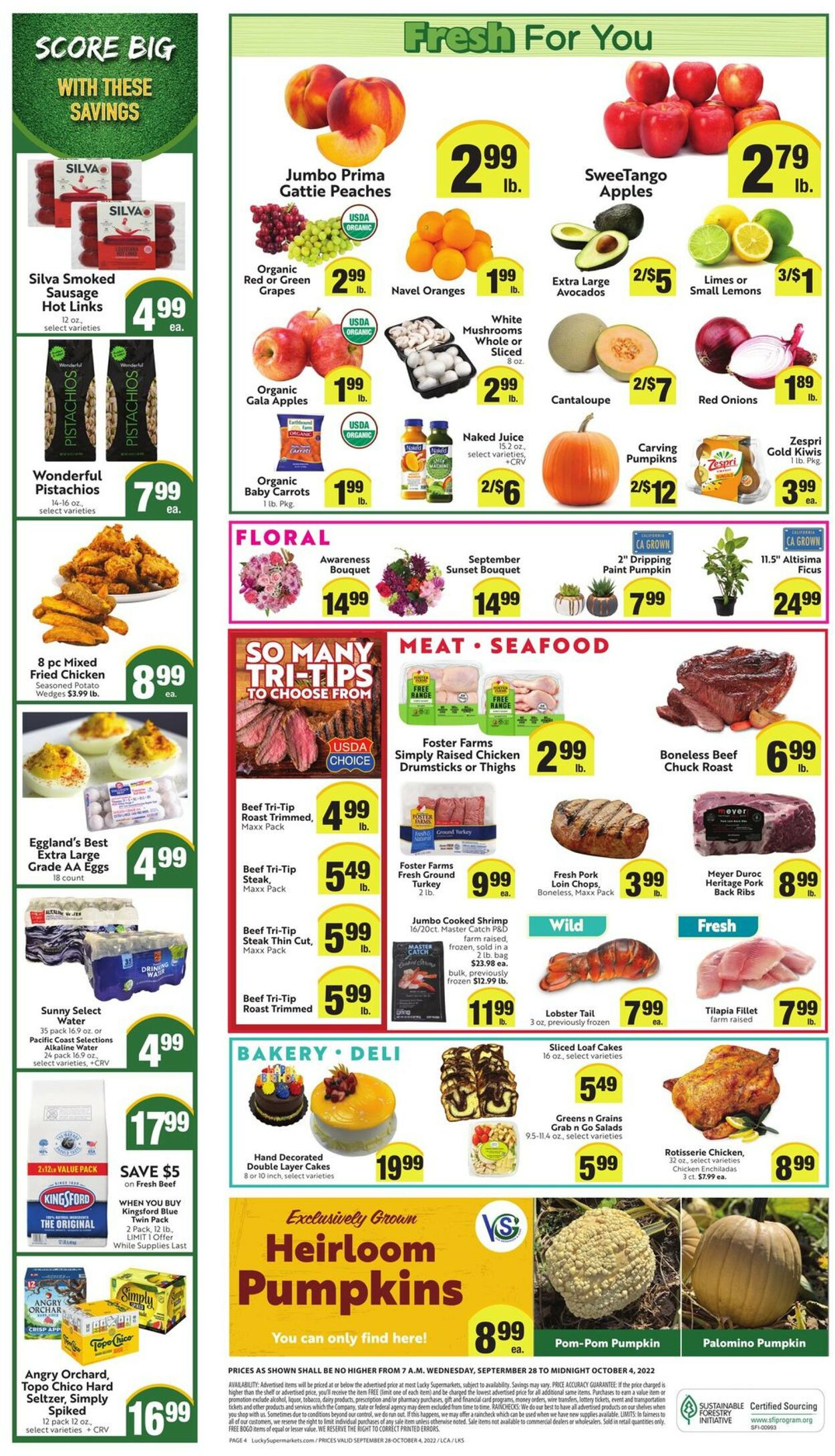 Lucky Supermarkets Weekly Ad Circular - valid 09/28-10/04/2022 (Page 4)