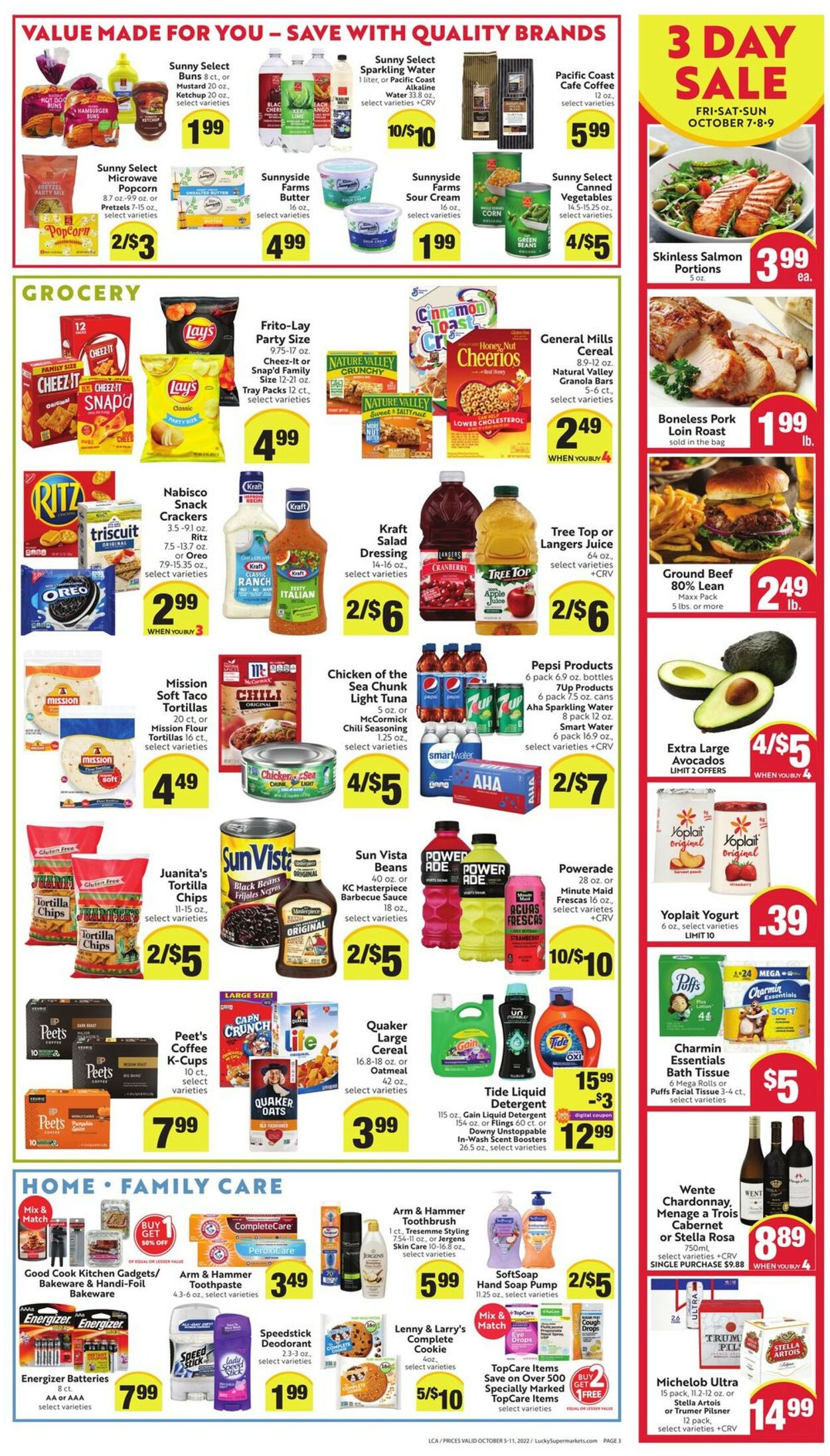 Lucky Supermarkets Weekly Ad Circular - valid 10/05-10/11/2022 (Page 3)