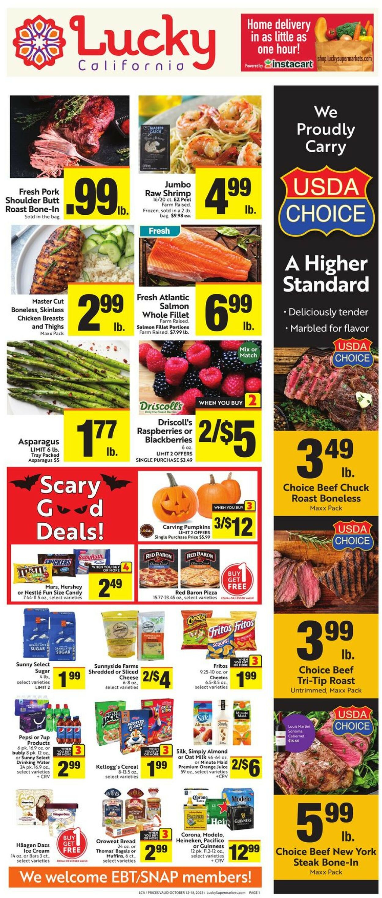 Lucky Supermarkets Weekly Ad Circular - valid 10/12-10/18/2022