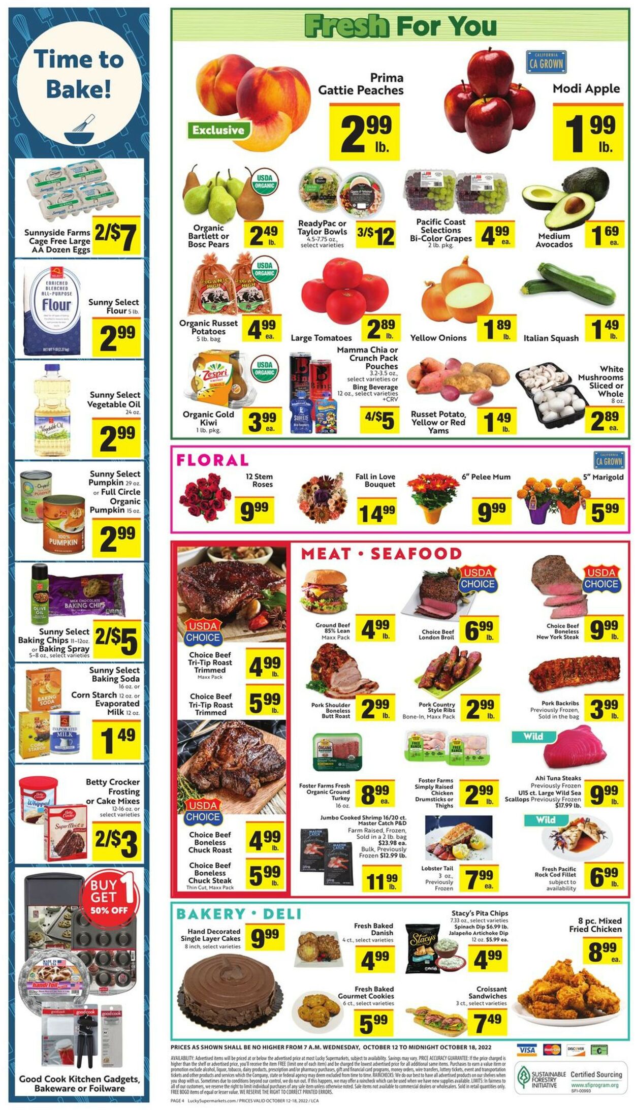 Lucky Supermarkets Weekly Ad Circular - valid 10/12-10/18/2022 (Page 4)