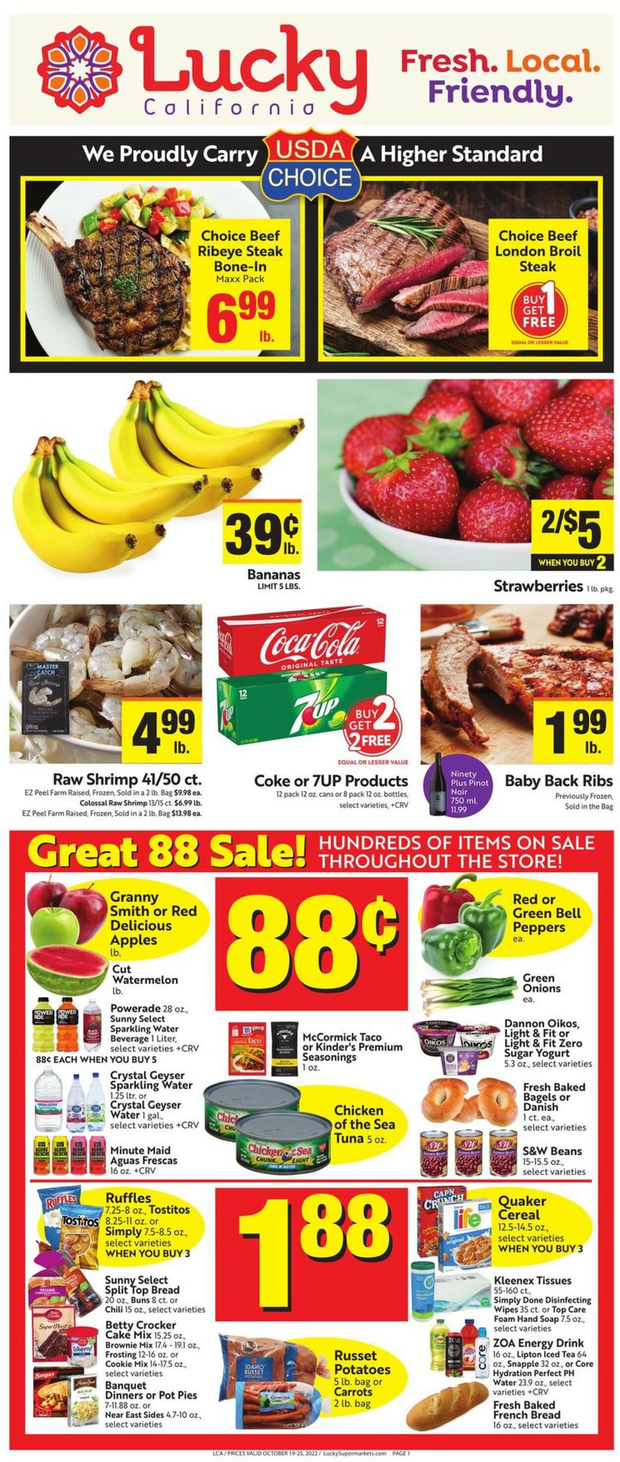 Lucky Supermarkets Weekly Ad Circular - valid 10/19-10/25/2022