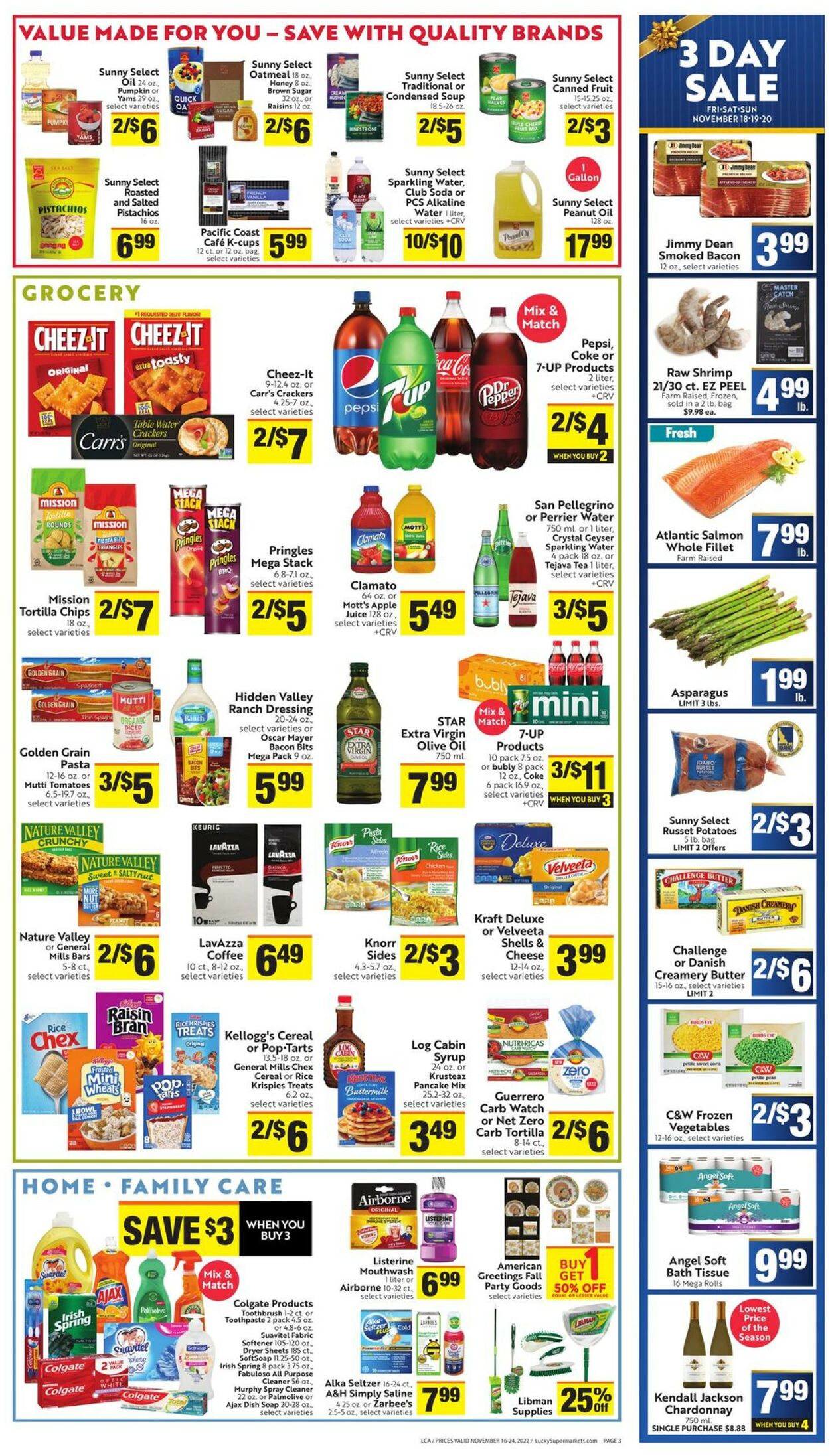 Lucky Supermarkets Weekly Ad Circular - valid 11/16-11/24/2022 (Page 3)