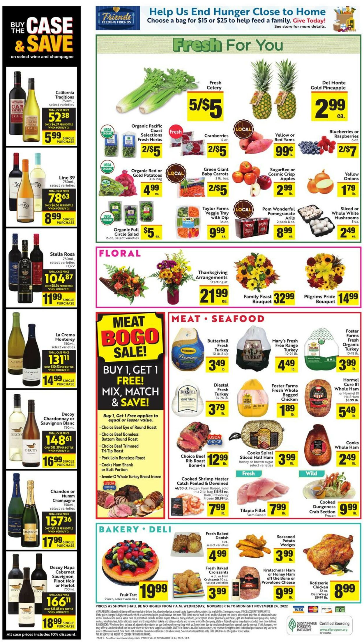 Lucky Supermarkets Weekly Ad Circular - valid 11/16-11/24/2022 (Page 4)