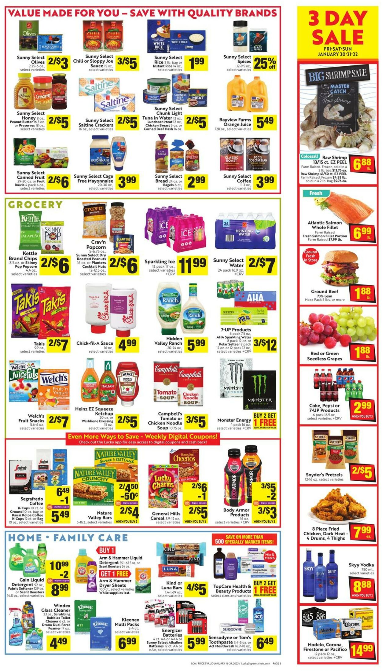 Lucky Supermarkets Weekly Ad Circular - valid 01/18-01/24/2023 (Page 3)