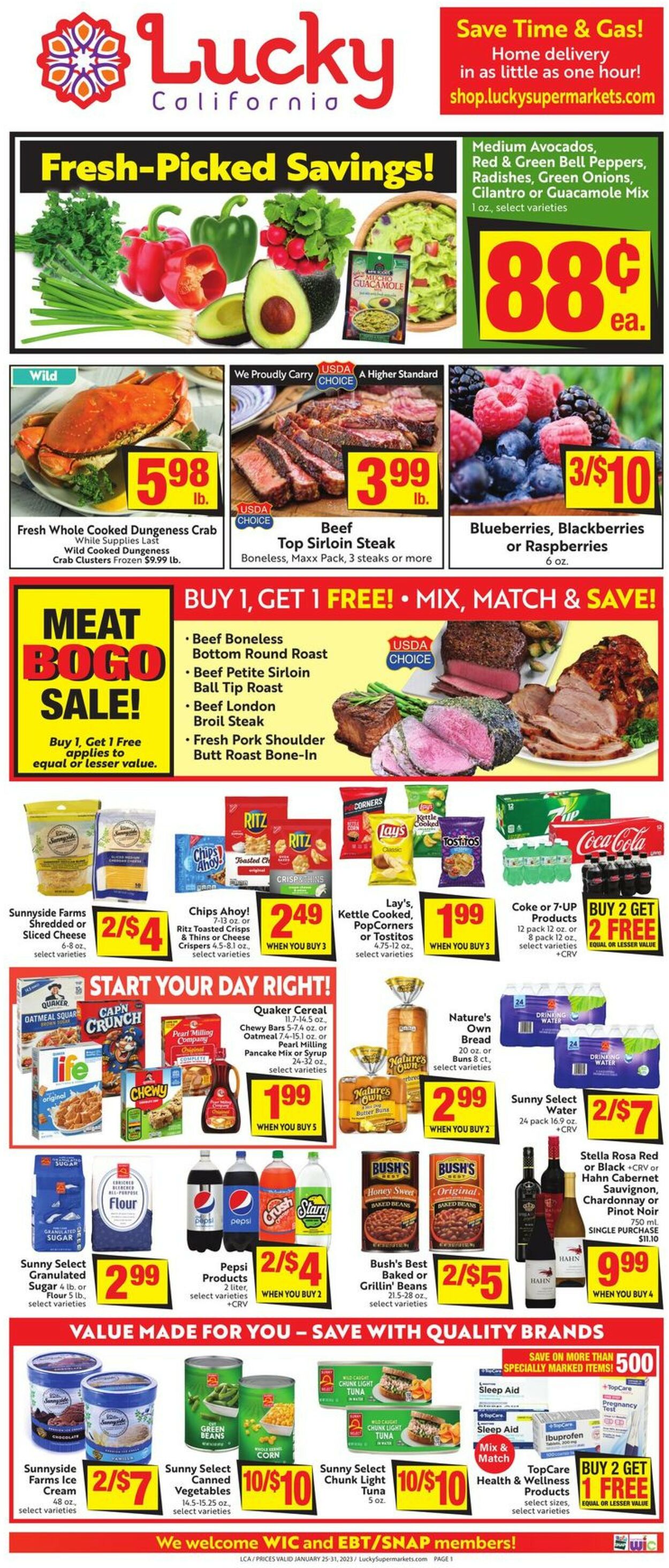 Lucky Supermarkets Weekly Ad Circular - valid 01/25-01/31/2023