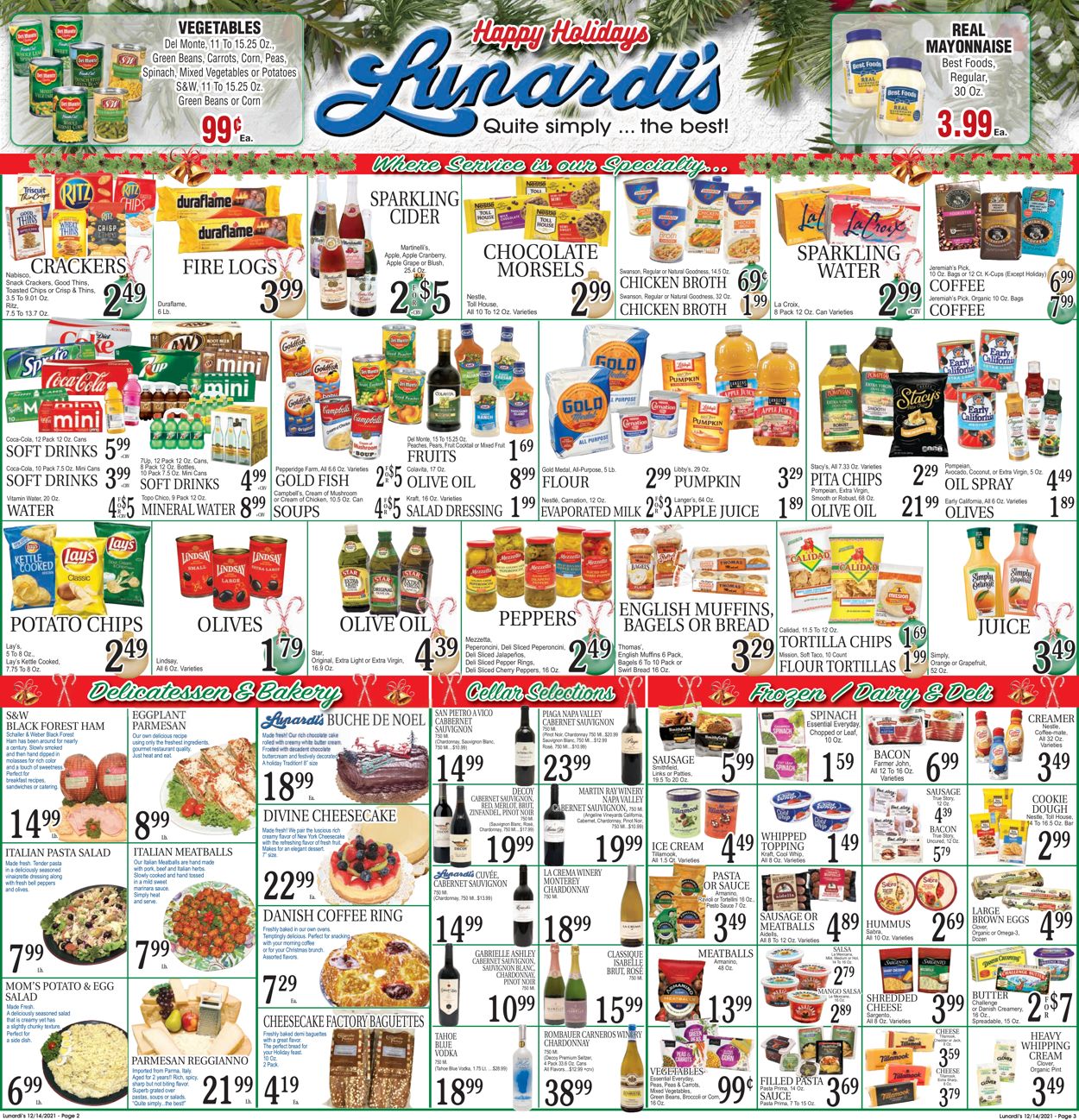 Lunardi's HOLIDAY 2021 Weekly Ad Circular - valid 12/14-12/27/2021 (Page 2)