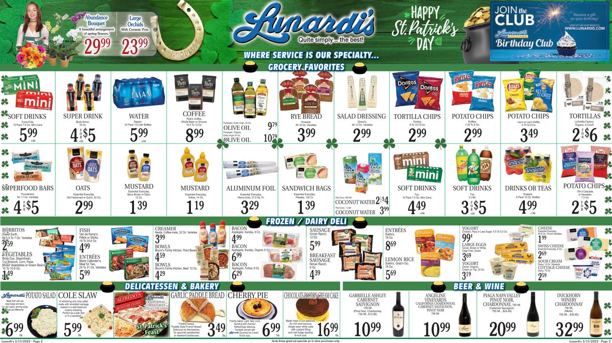Lunardi's Weekly Ad Circular - valid 03/15-03/21/2022 (Page 2)