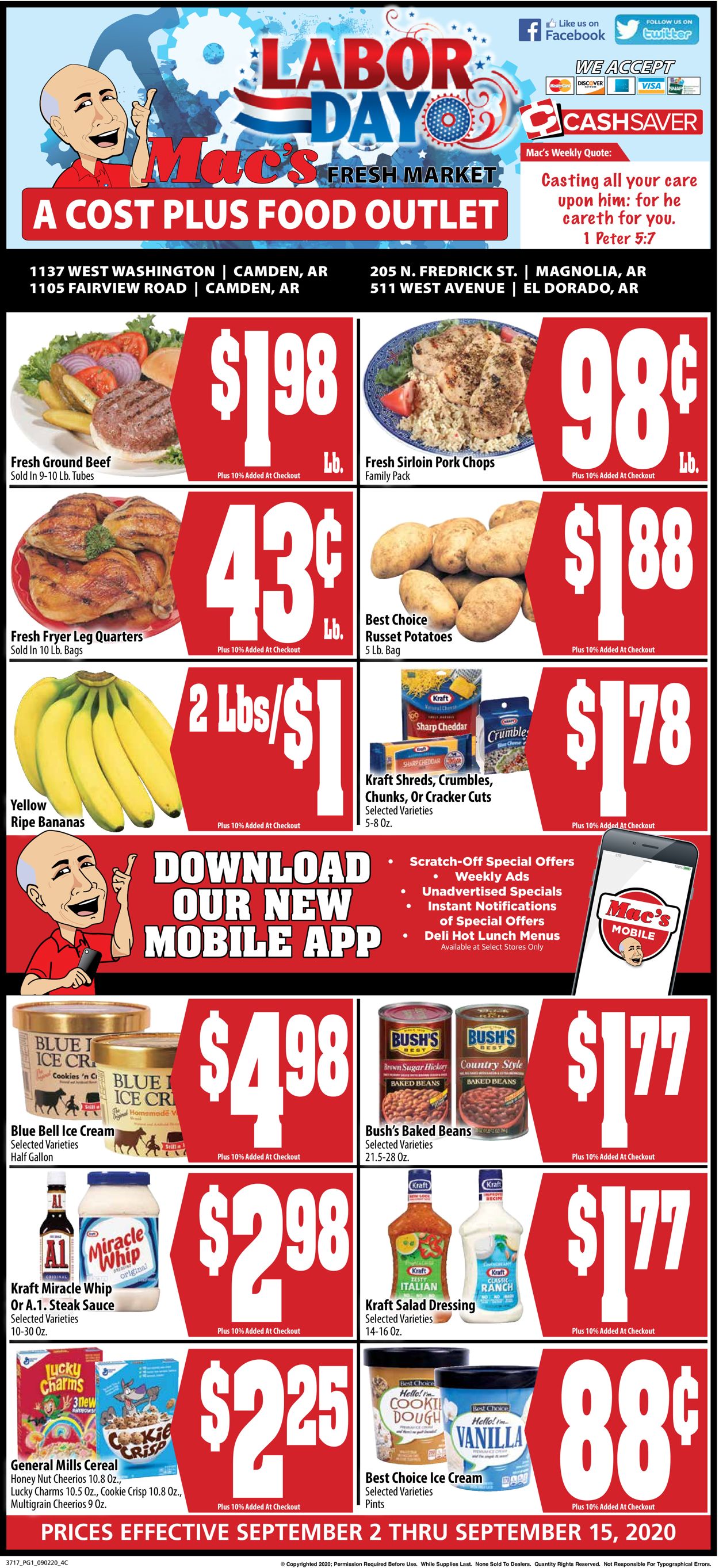 Mac's Freshmarket Weekly Ad Circular - valid 09/02-09/15/2020