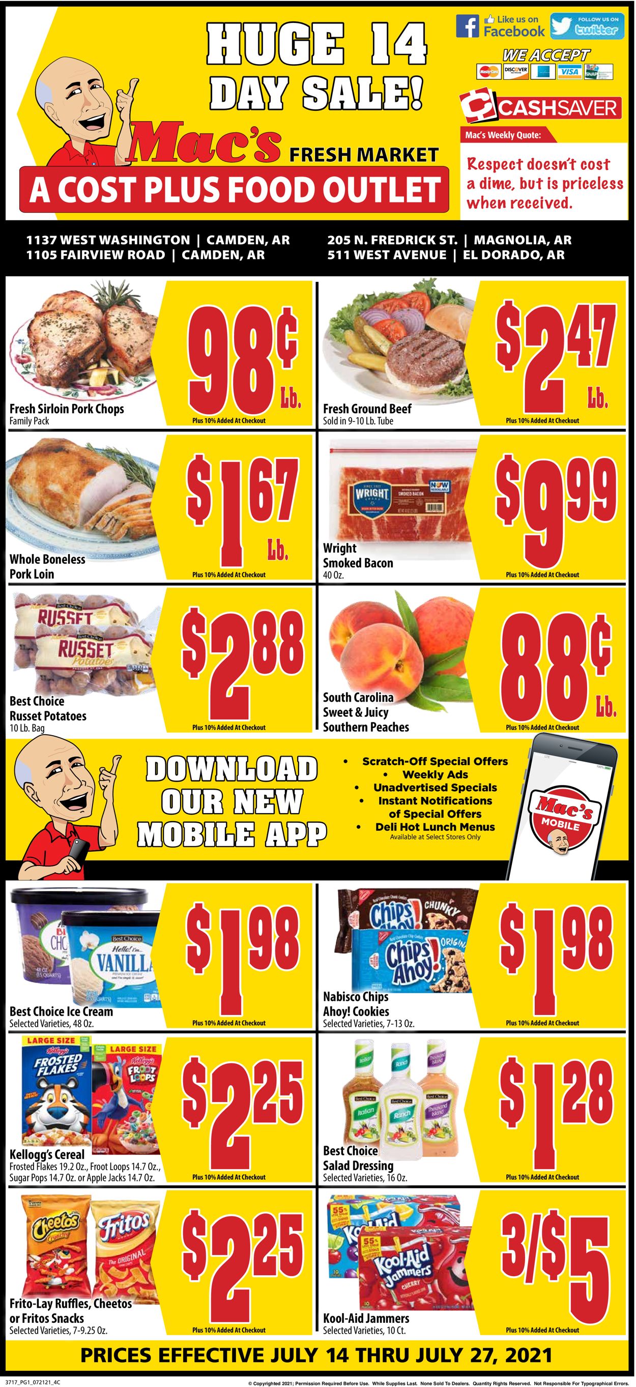 Mac's Freshmarket Weekly Ad Circular - valid 07/14-07/27/2021