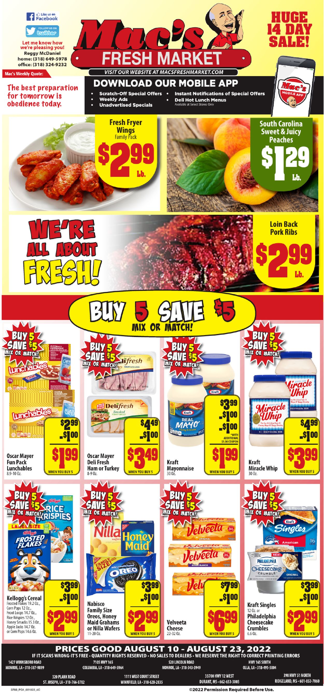 Mac's Freshmarket Weekly Ad Circular - valid 08/10-08/23/2022