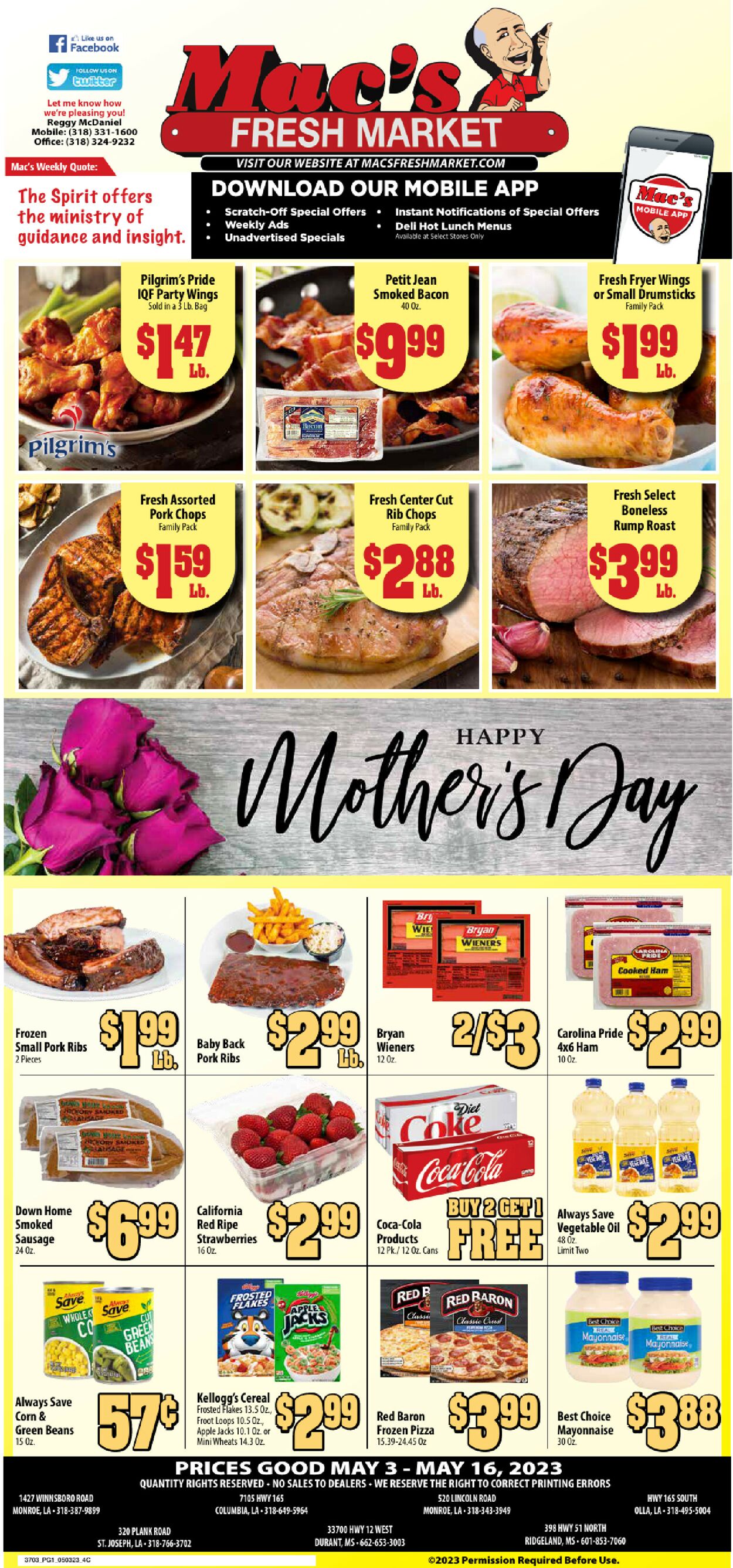 Mac's Freshmarket Weekly Ad Circular - valid 05/03-05/09/2023