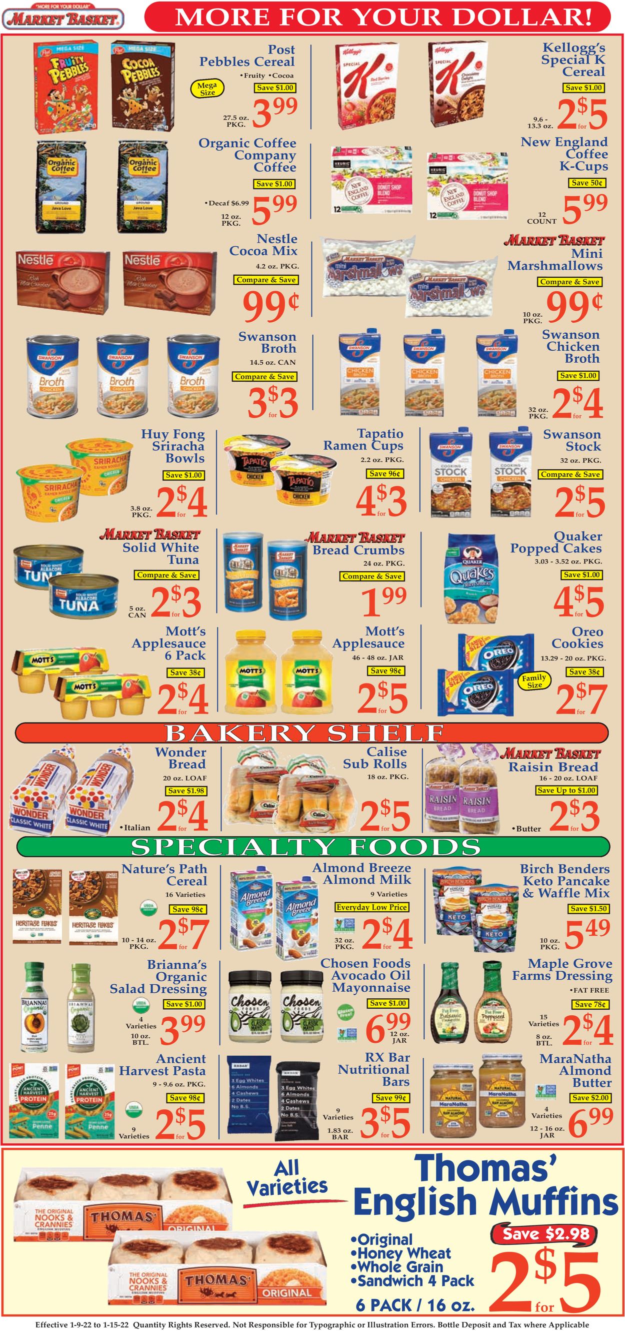 Market Basket Weekly Ad Circular - valid 01/09-01/15/2022 (Page 7)
