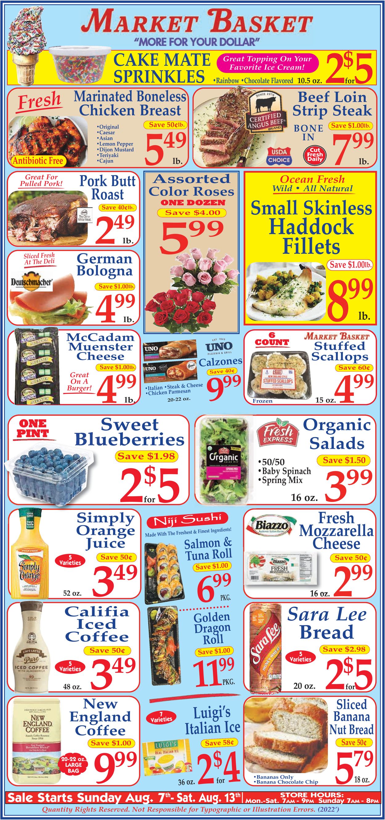 Market Basket Weekly Ad Circular - valid 08/07-08/13/2022