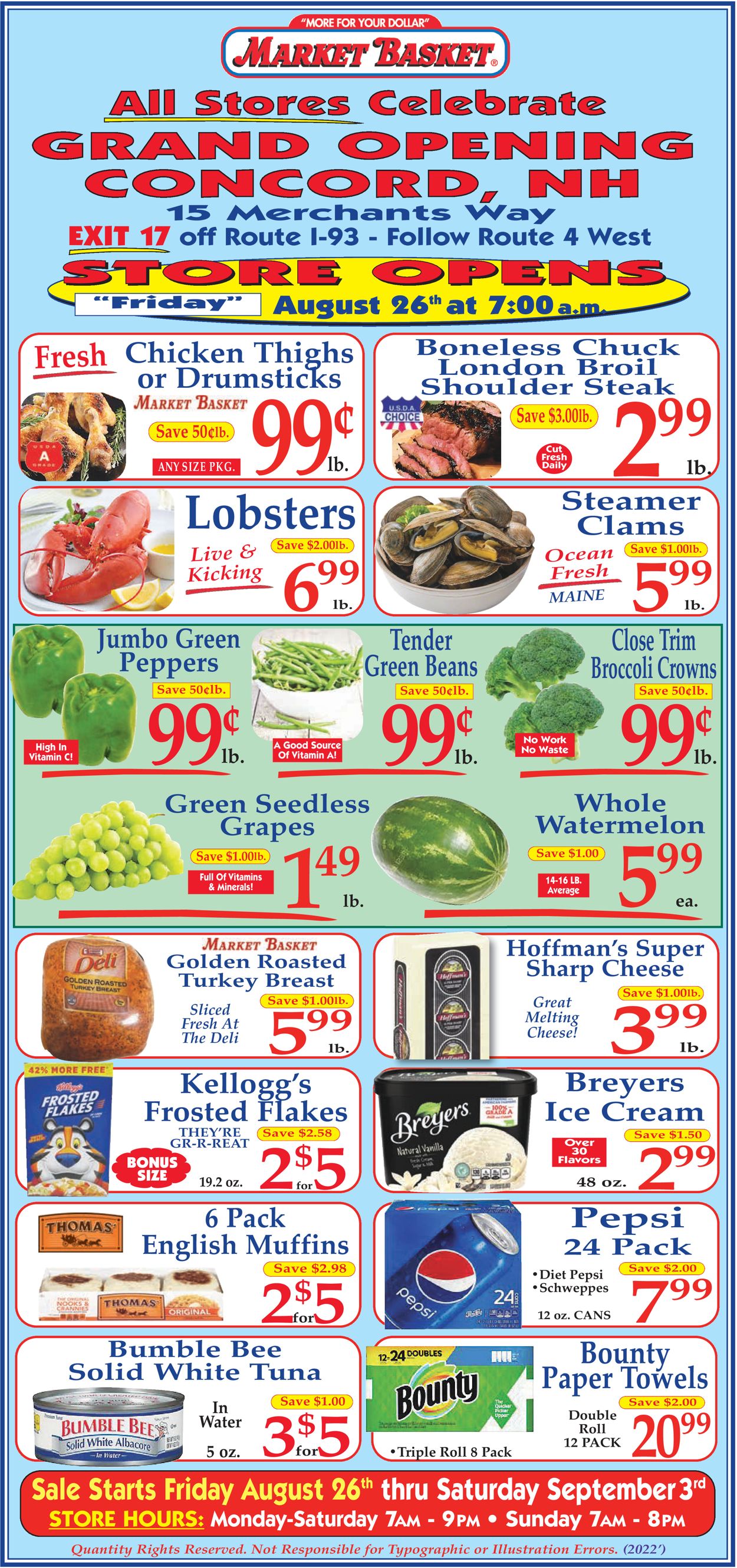 Market Basket Weekly Ad Circular - valid 08/26-09/03/2022