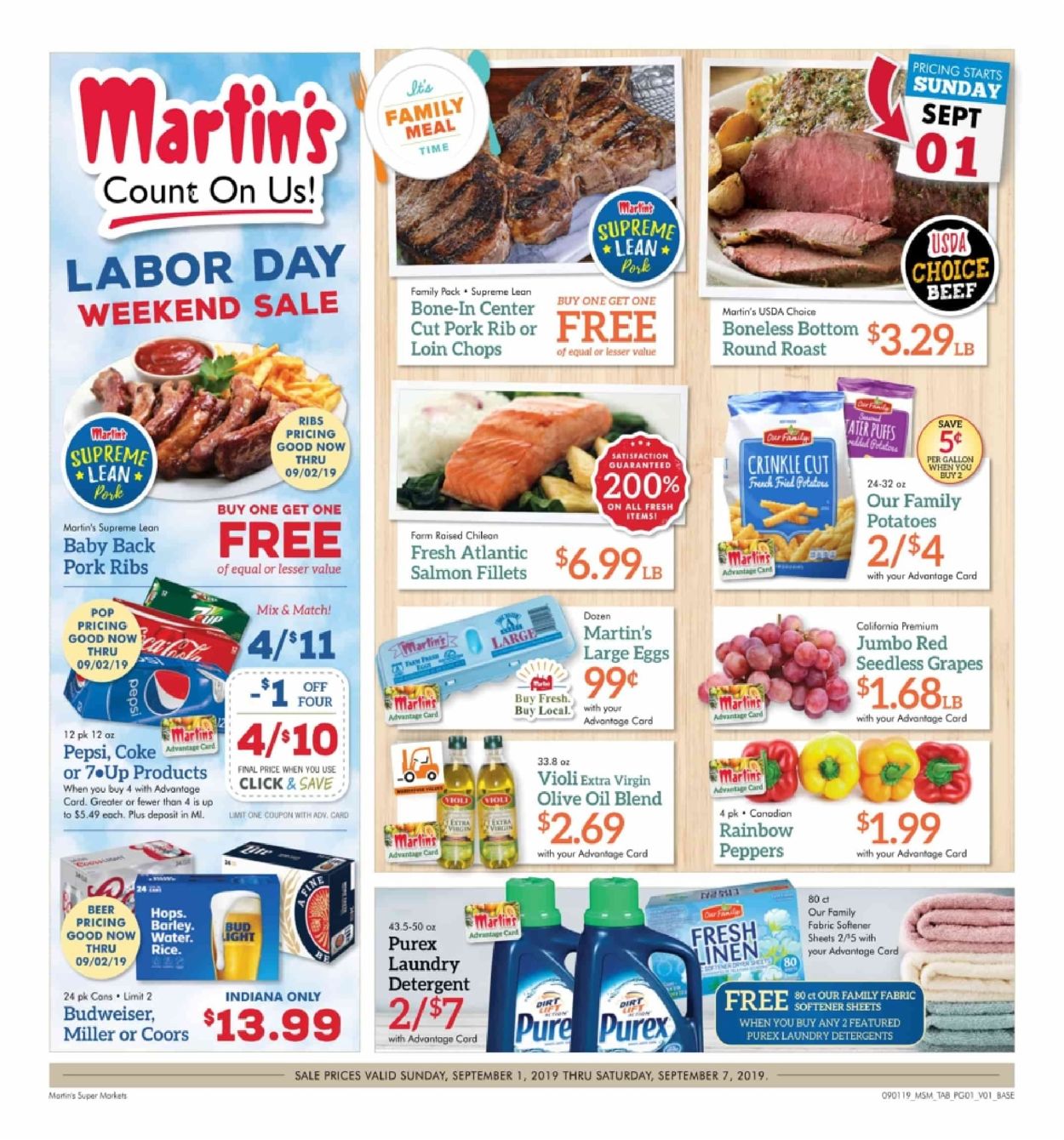 Martin’s Weekly Ad Circular - valid 09/01-09/07/2019