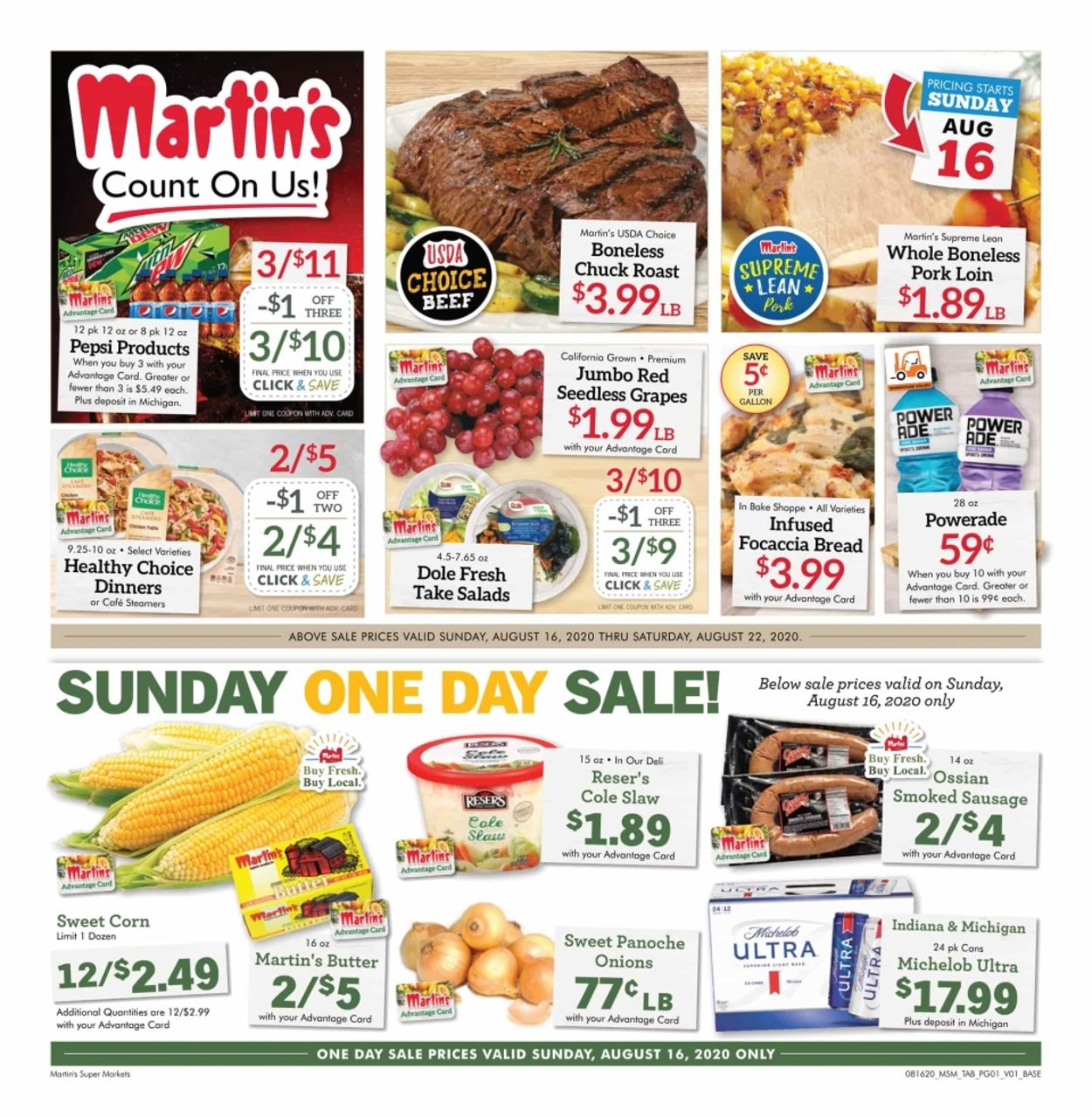 Martin’s Weekly Ad Circular - valid 08/16-08/22/2020