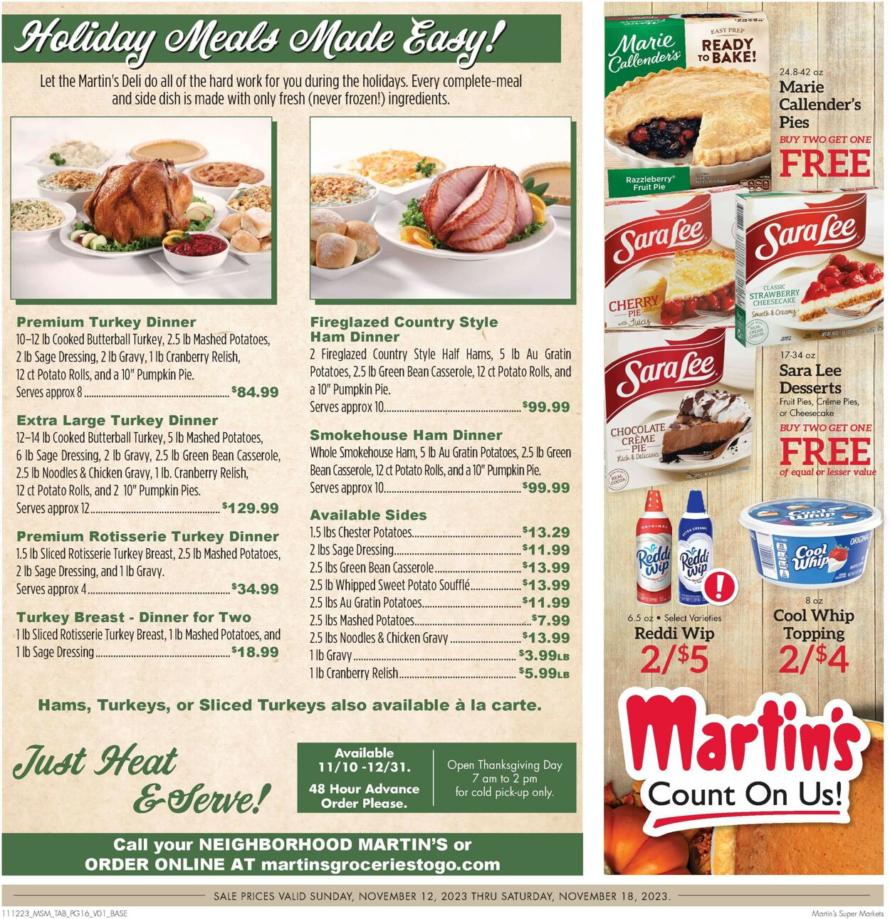 Martin’s Weekly Ad Circular - valid 11/12-11/18/2023 (Page 16)