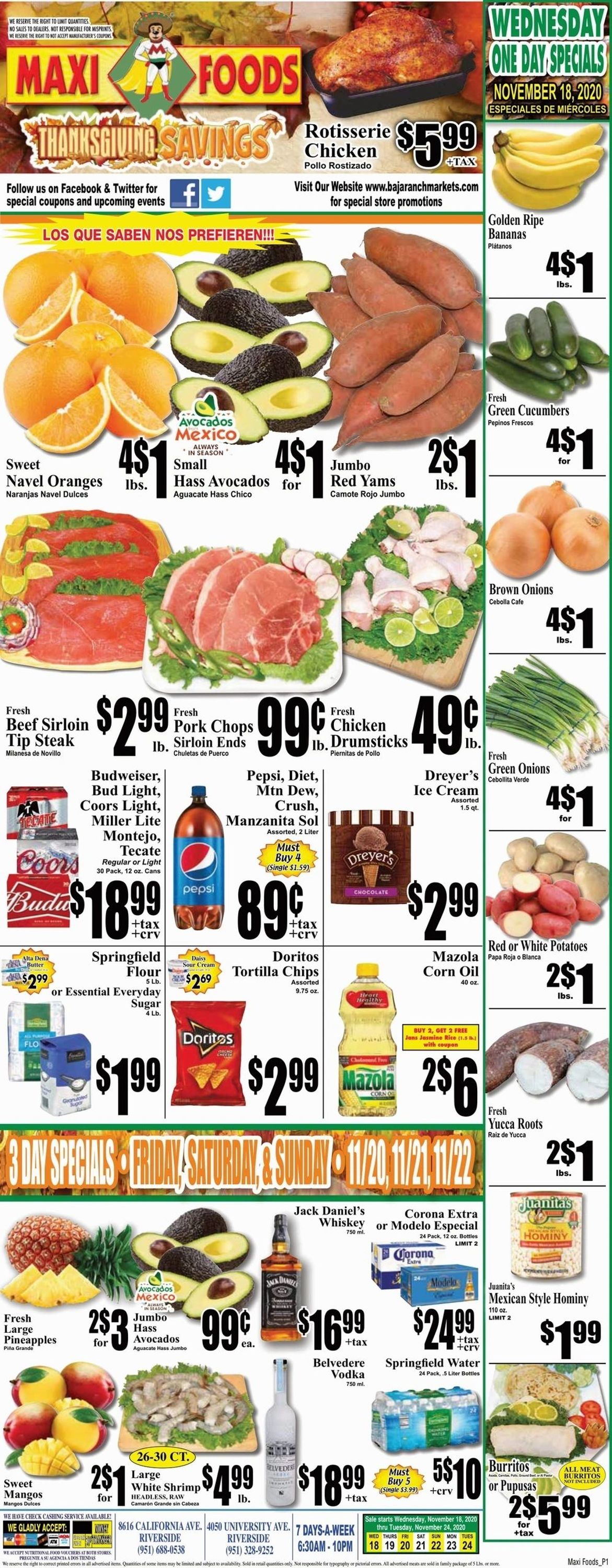Maxi Foods Weekly Ad Circular - valid 11/18-11/24/2020