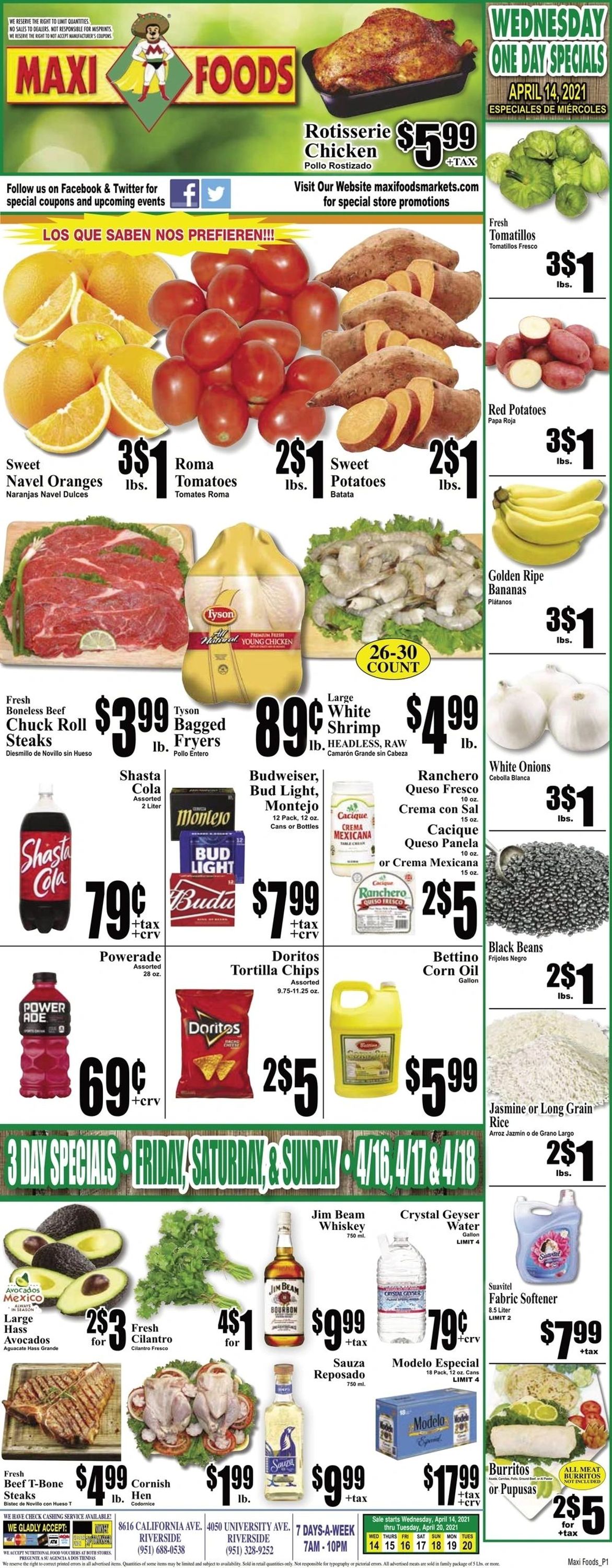 Maxi Foods Weekly Ad Circular - valid 04/14-04/20/2021