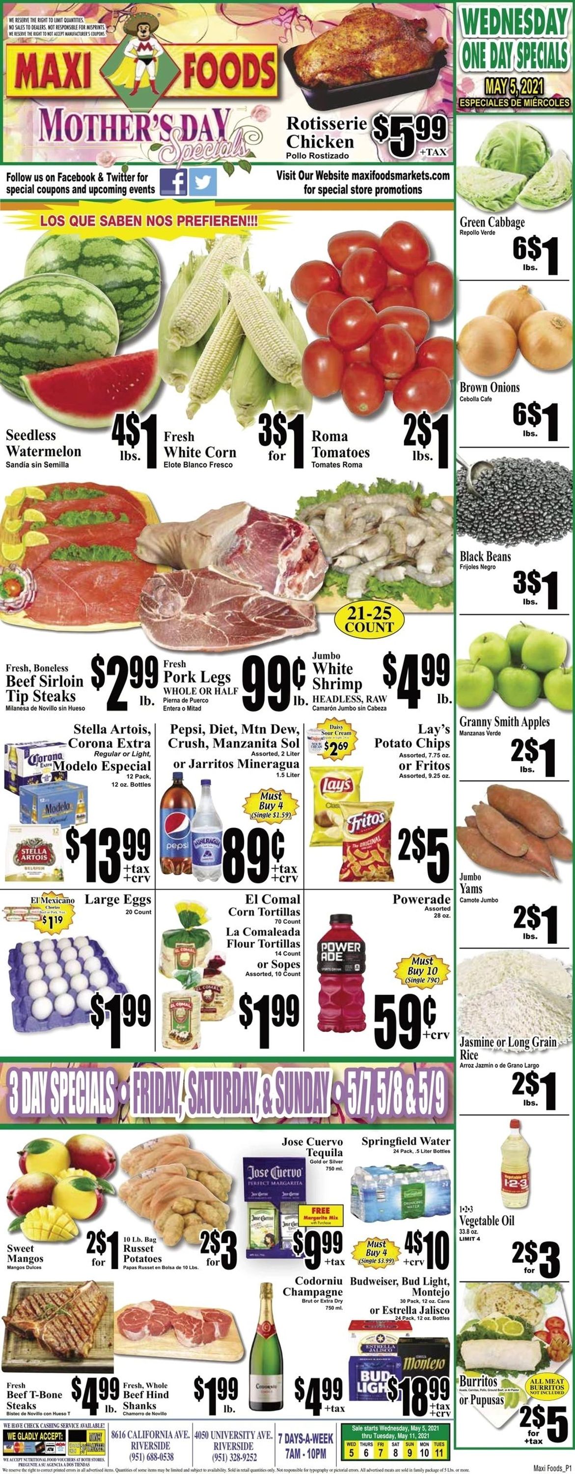 Maxi Foods Weekly Ad Circular - valid 05/05-05/11/2021