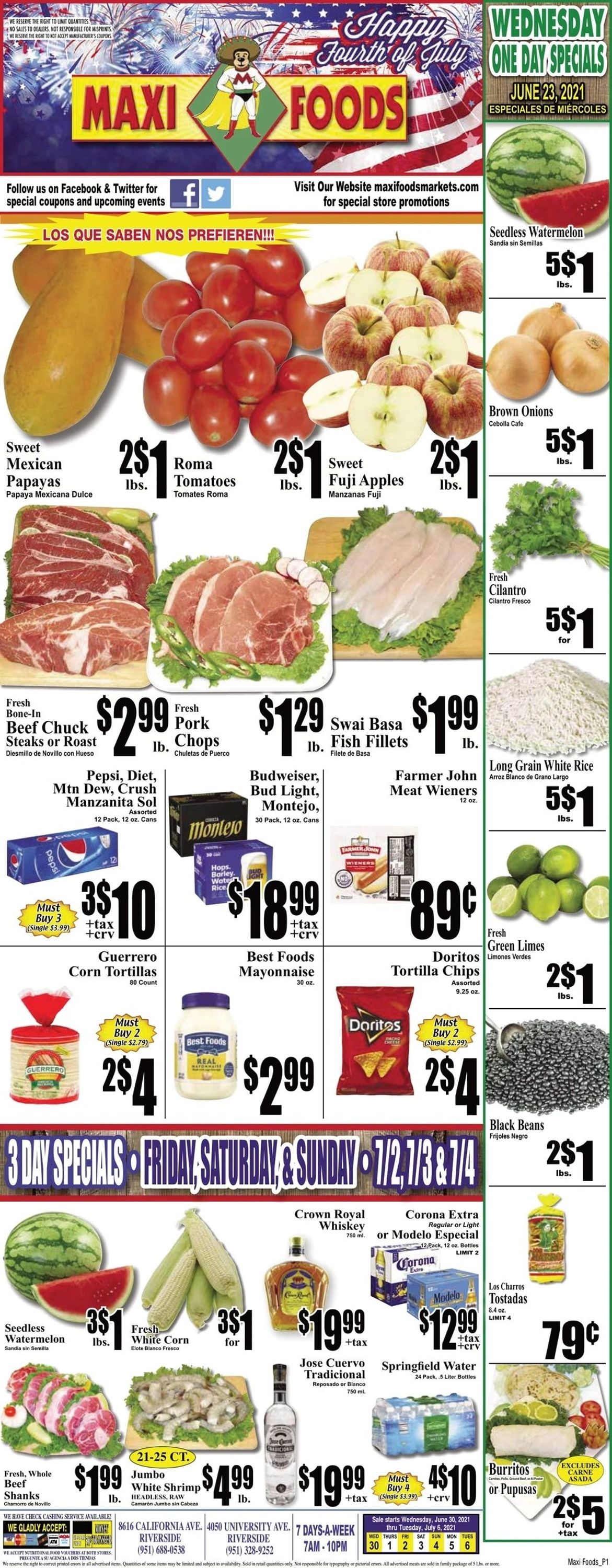 Maxi Foods Weekly Ad Circular - valid 06/30-07/06/2021