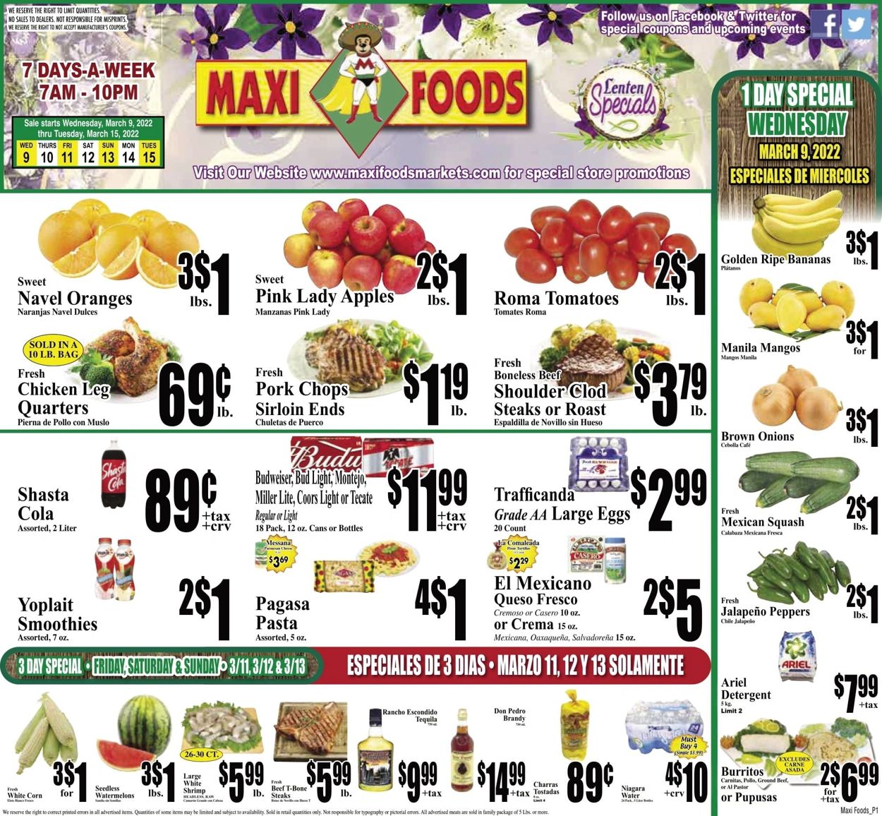Maxi Foods Weekly Ad Circular - valid 03/09-03/15/2022