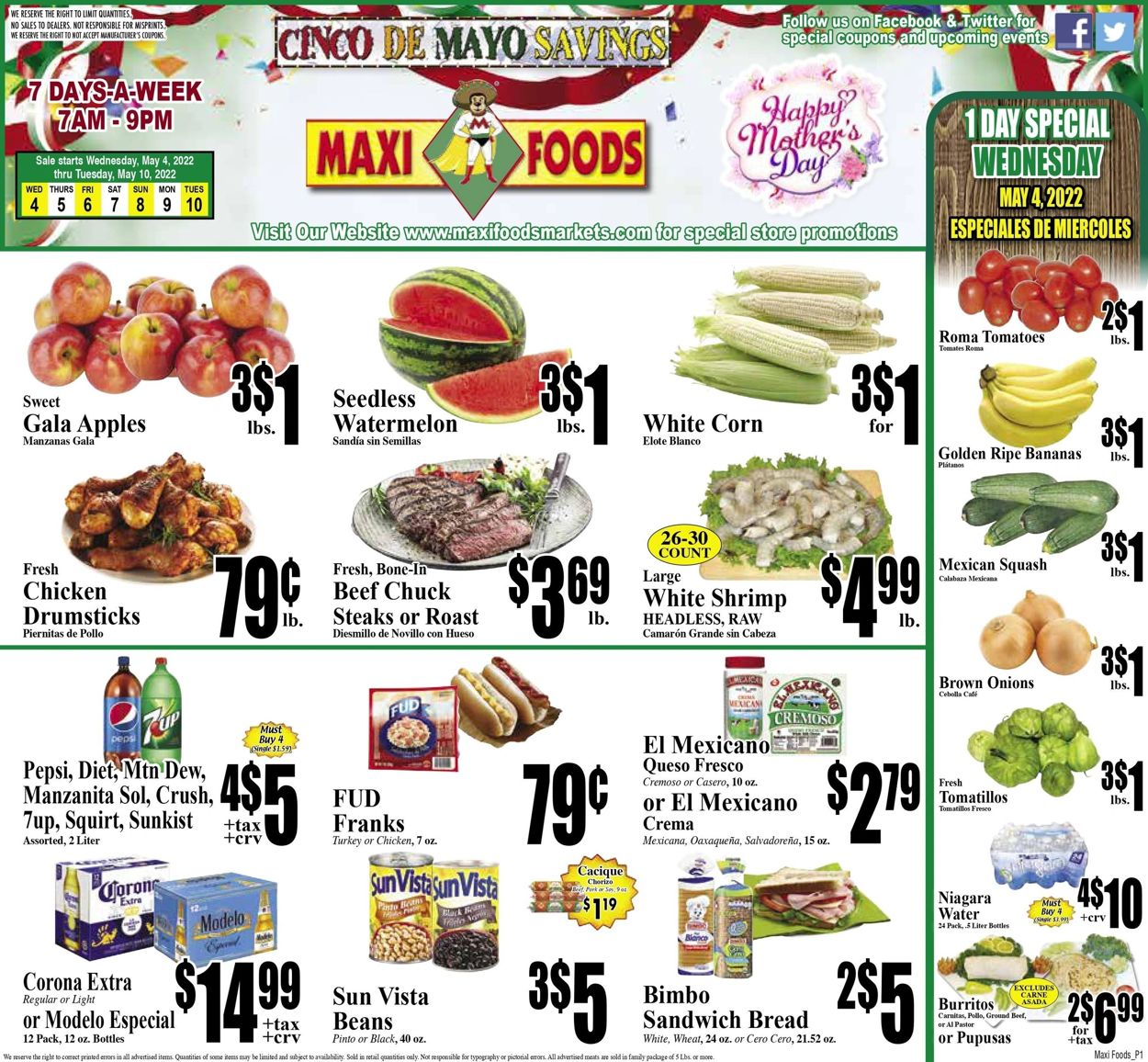 Maxi Foods Weekly Ad Circular - valid 05/04-05/10/2022