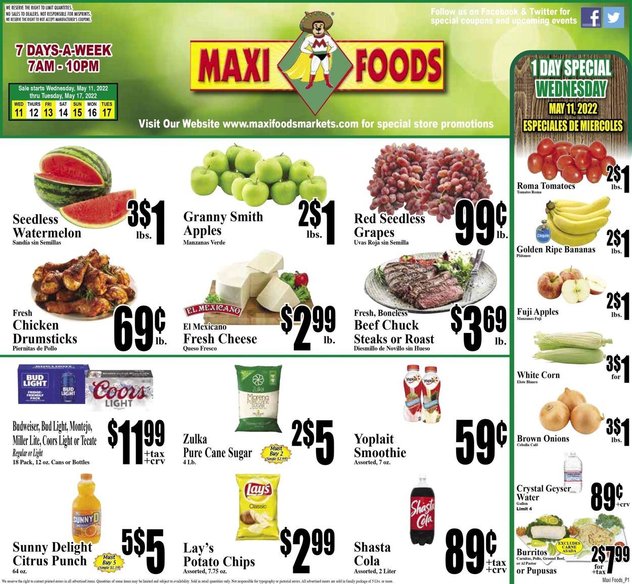 Maxi Foods Weekly Ad Circular - valid 05/11-05/17/2022