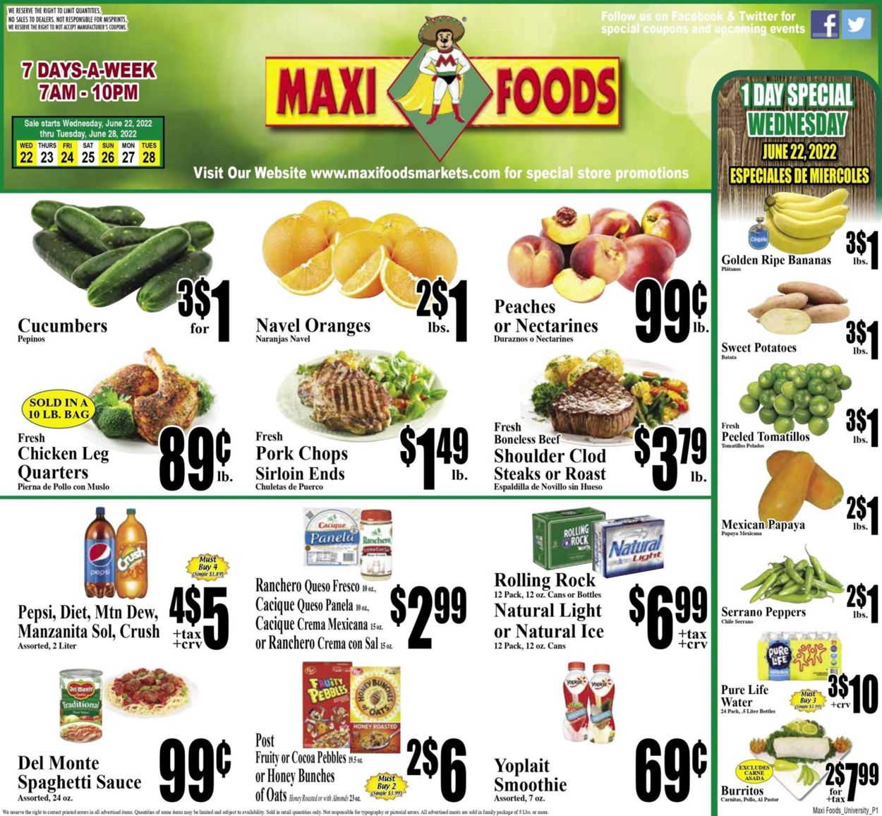 Maxi Foods Weekly Ad Circular - valid 06/22-06/28/2022