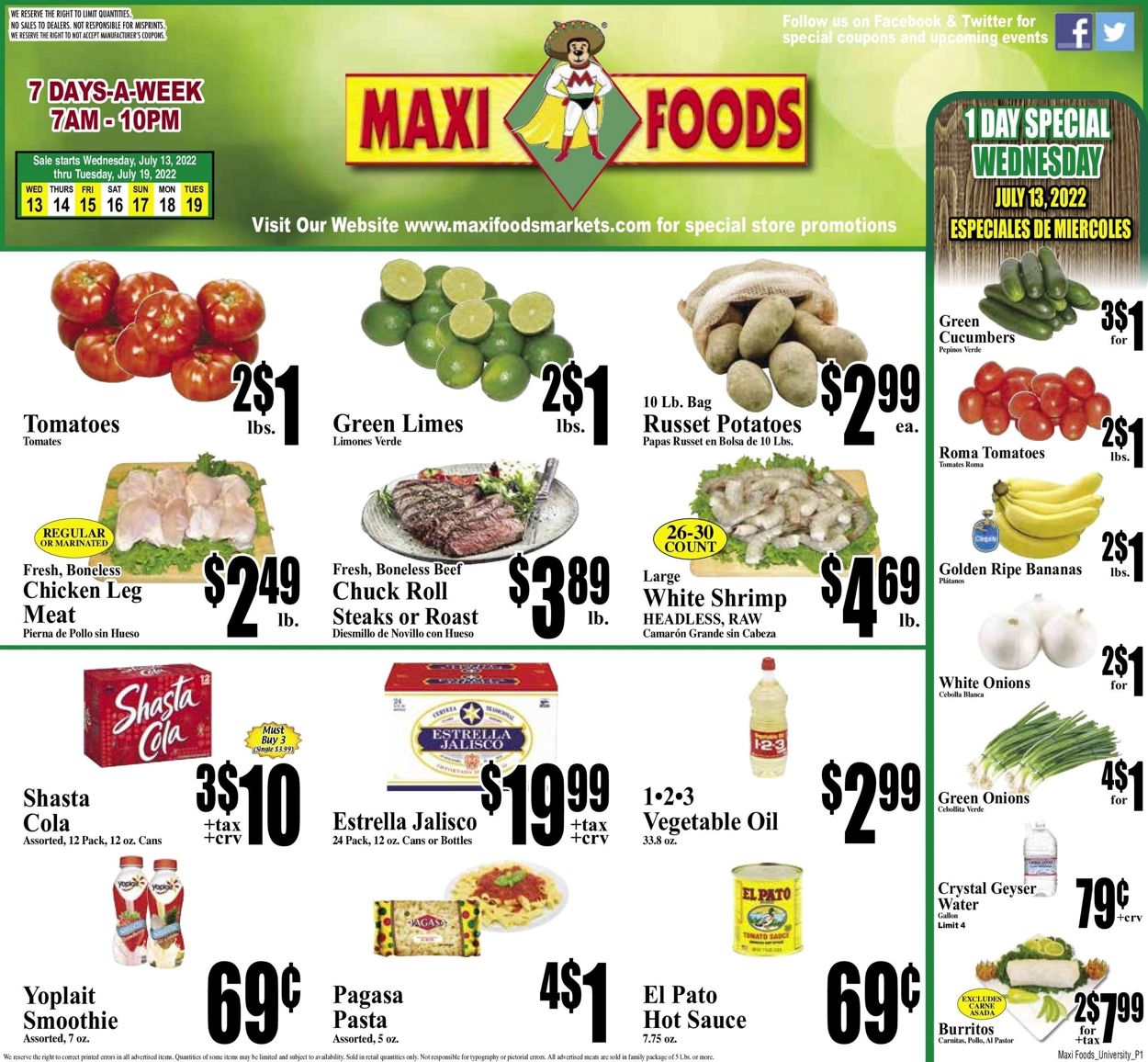Maxi Foods Weekly Ad Circular - valid 07/13-07/19/2022