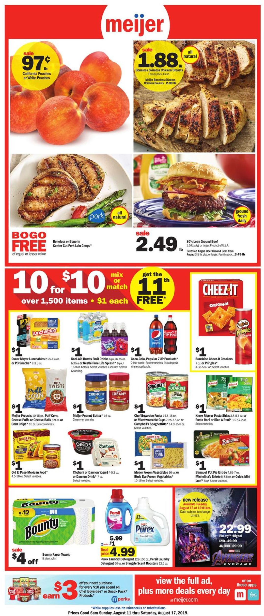 Meijer Weekly Ad Circular - valid 08/11-08/17/2019