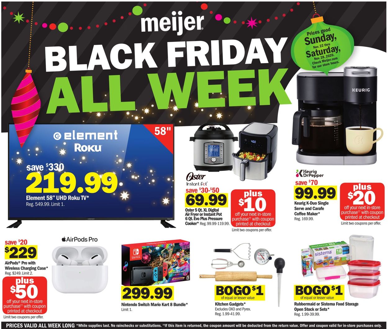 Meijer Black Friday 2020 Weekly Ad Circular - valid 11/22-11/28/2020