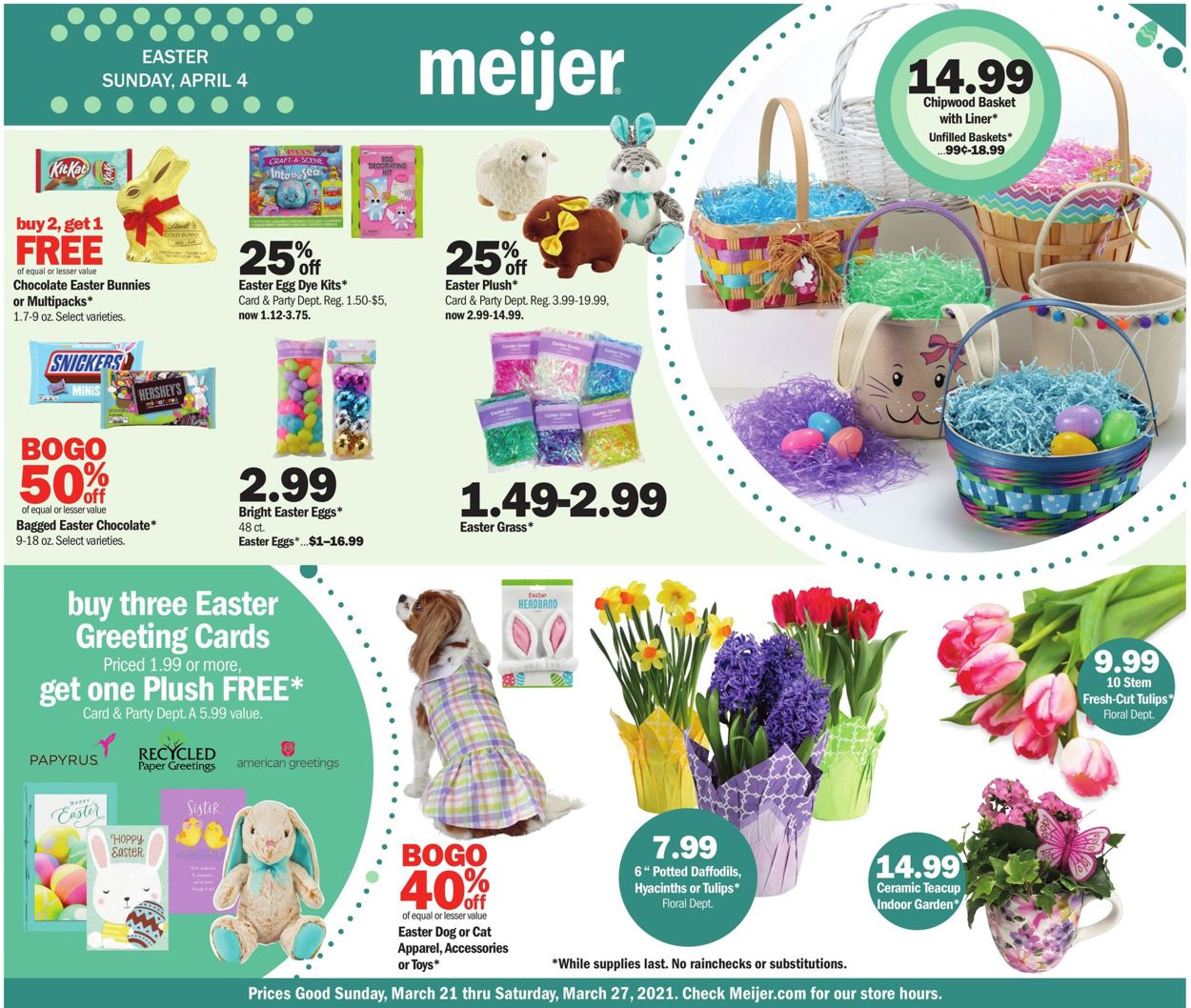 Meijer Easter 2021 Ad Circular 03/21 03/27/2021 Rabato