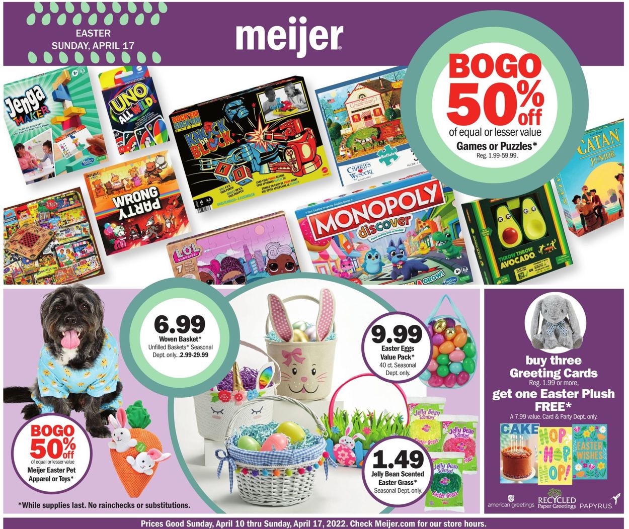 Meijer EASTER 2022 Weekly Ad Circular - valid 04/10-04/17/2022