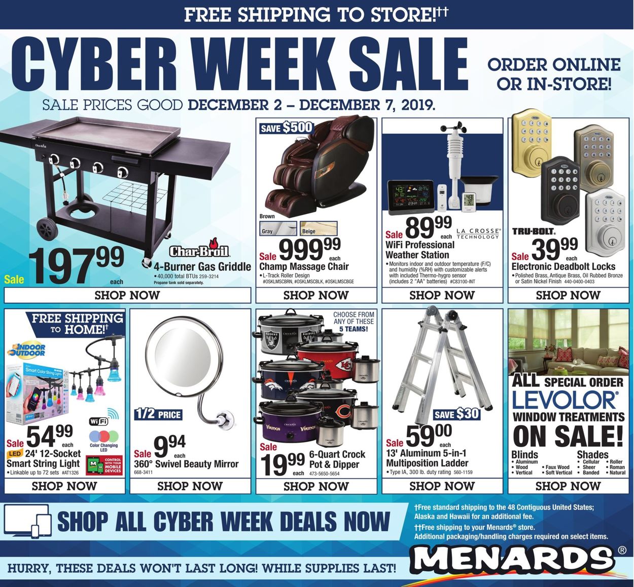 Menards - Cyber Week Sale 2019 Weekly Ad Circular - valid 12/02-12/07/2019