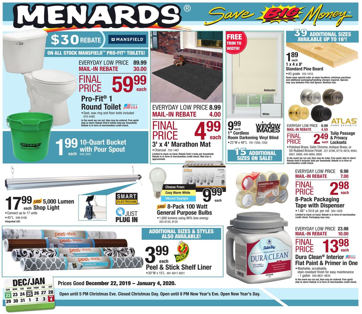 Menards - New Year's Ad 2019/2020 Weekly Ad Circular - valid 12/22-01/04/2020 (Page 3)
