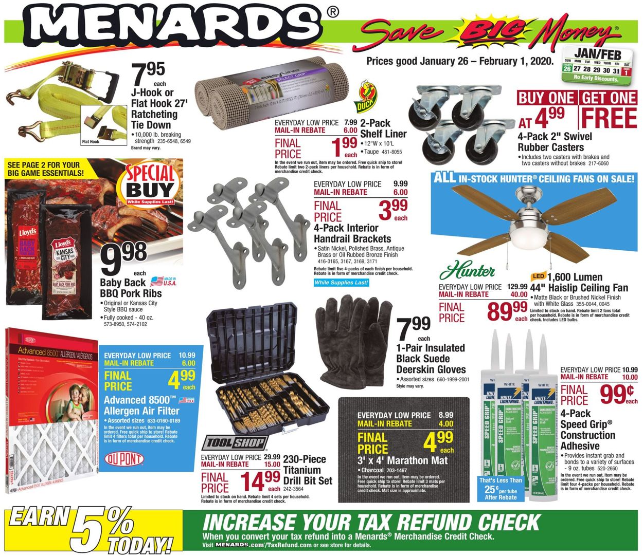 Menards Weekly Ad Circular - valid 01/26-02/01/2020