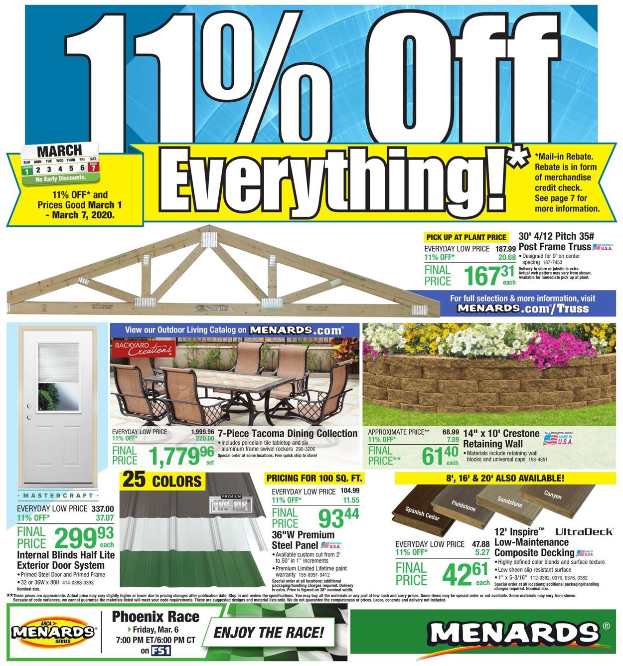 Menards Weekly Ad Circular - valid 03/01-03/07/2020