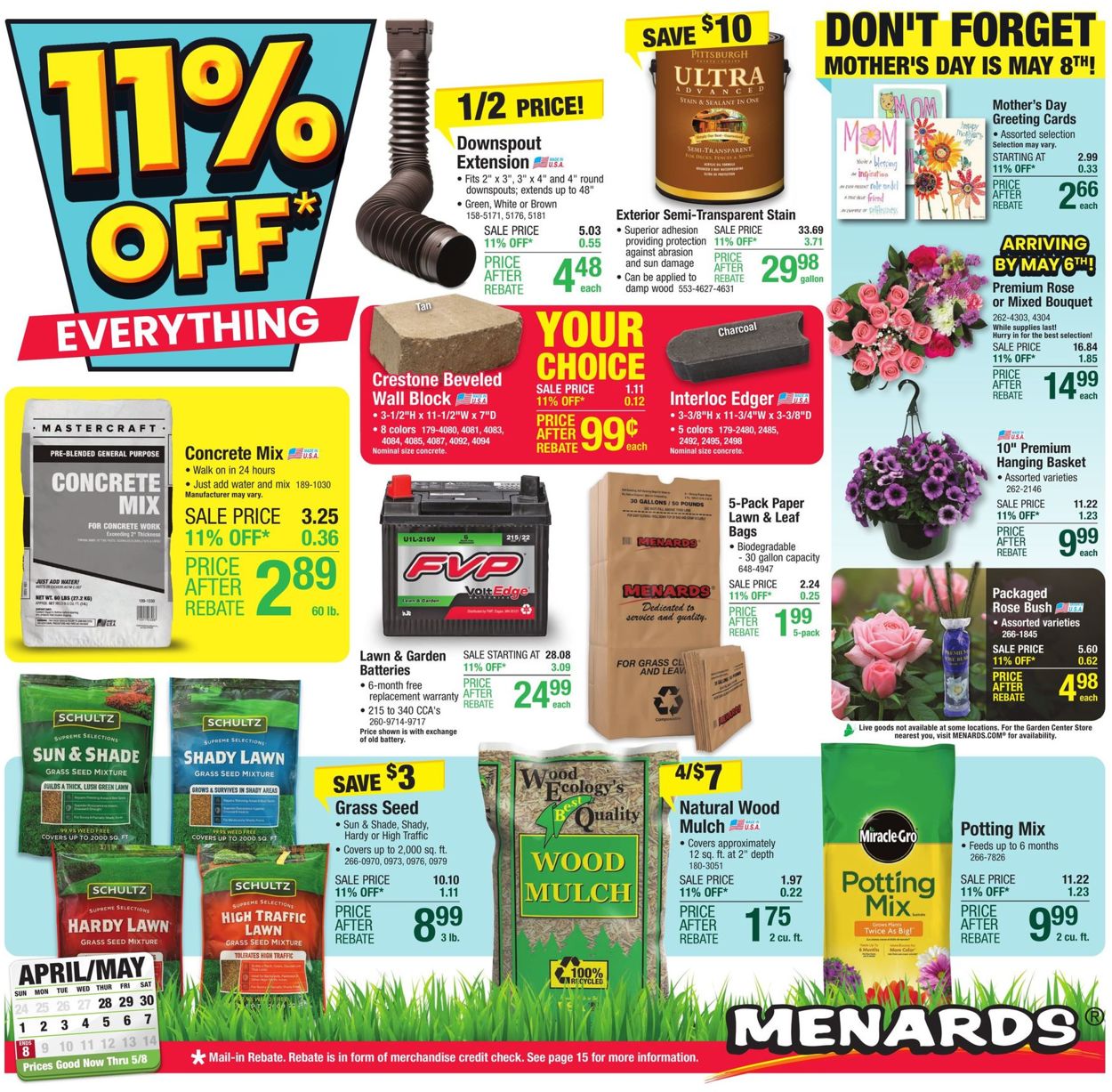 Menards Weekly Ad Circular - valid 04/28-05/08/2022